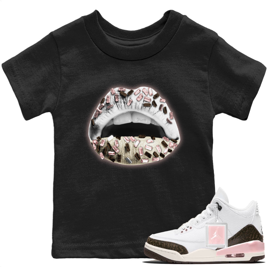 Jordan 3 Atmosphere Sneaker Matching T-Shirt Lips Jewel Sneaker Tees Jordan 3 Atmosphere Sneaker Release Tees Kids Shirts