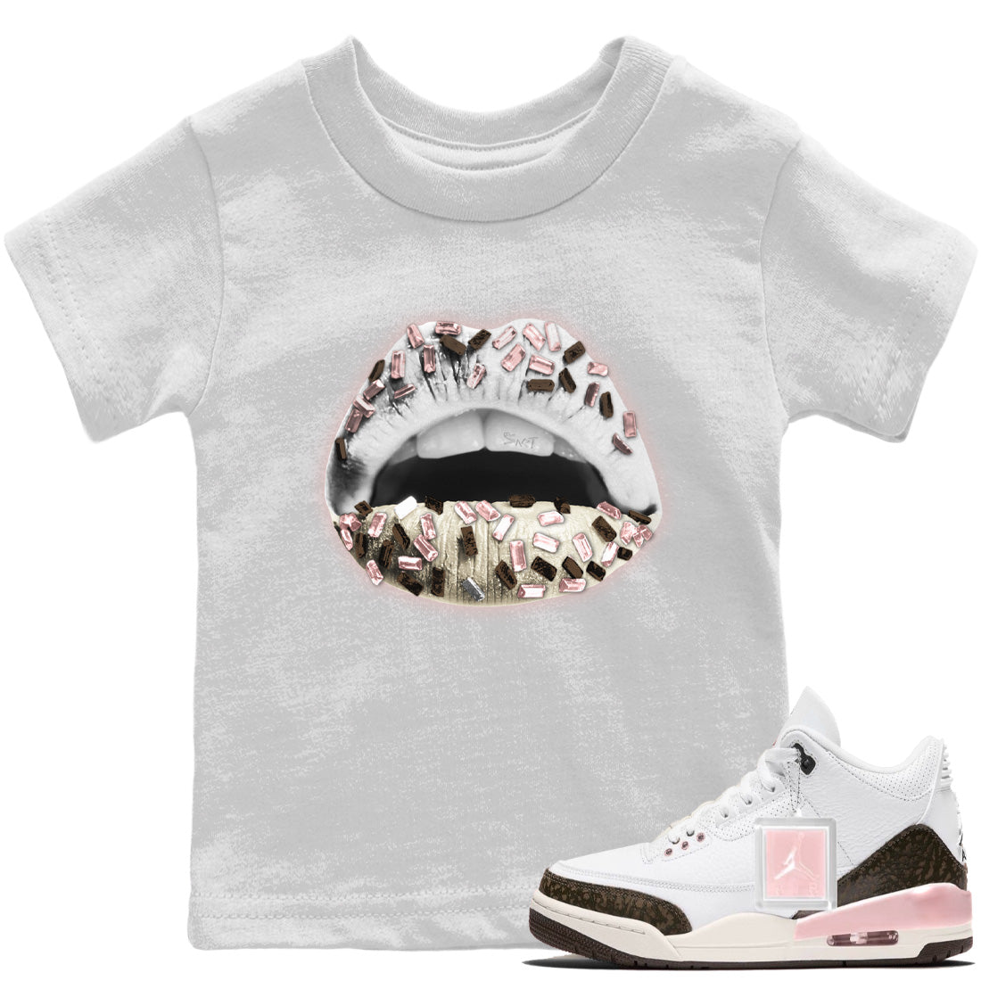 Jordan 3 Atmosphere Sneaker Matching T-Shirt Lips Jewel Sneaker Tees Jordan 3 Atmosphere Sneaker Release Tees Kids Shirts