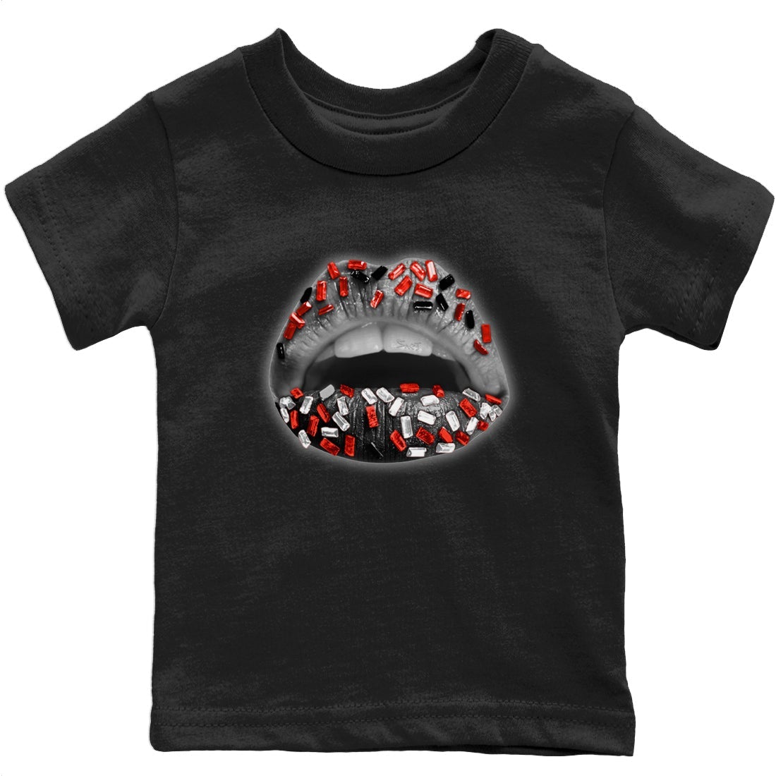 Jordan 4 Infrared Sneaker Matching T-Shirt Lips Jewel Sneaker Tees Jordan 4 Infrared Sneaker Release Tees Kids Shirts