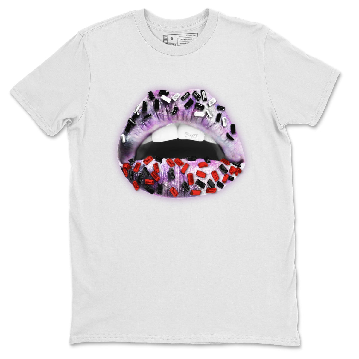 Jordan 4 Zen Master Sneaker Matching T-Shirt Lips Jewel Sneaker Tees Jordan 4 Zen Master Sneaker Release Tees Crew Neck Tees