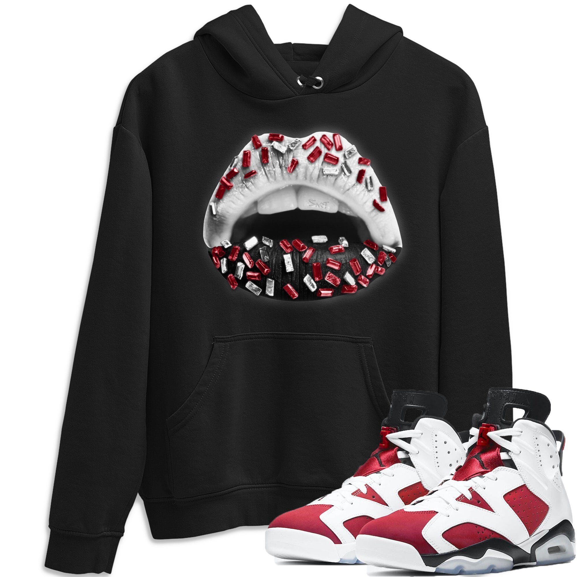 Jordan 6 Carmine Shirt To Match Jordans Lips Jewel Sneaker Tees Jordan 6 Carmine Drip Gear Zone Sneaker Matching Clothing Unisex Shirts