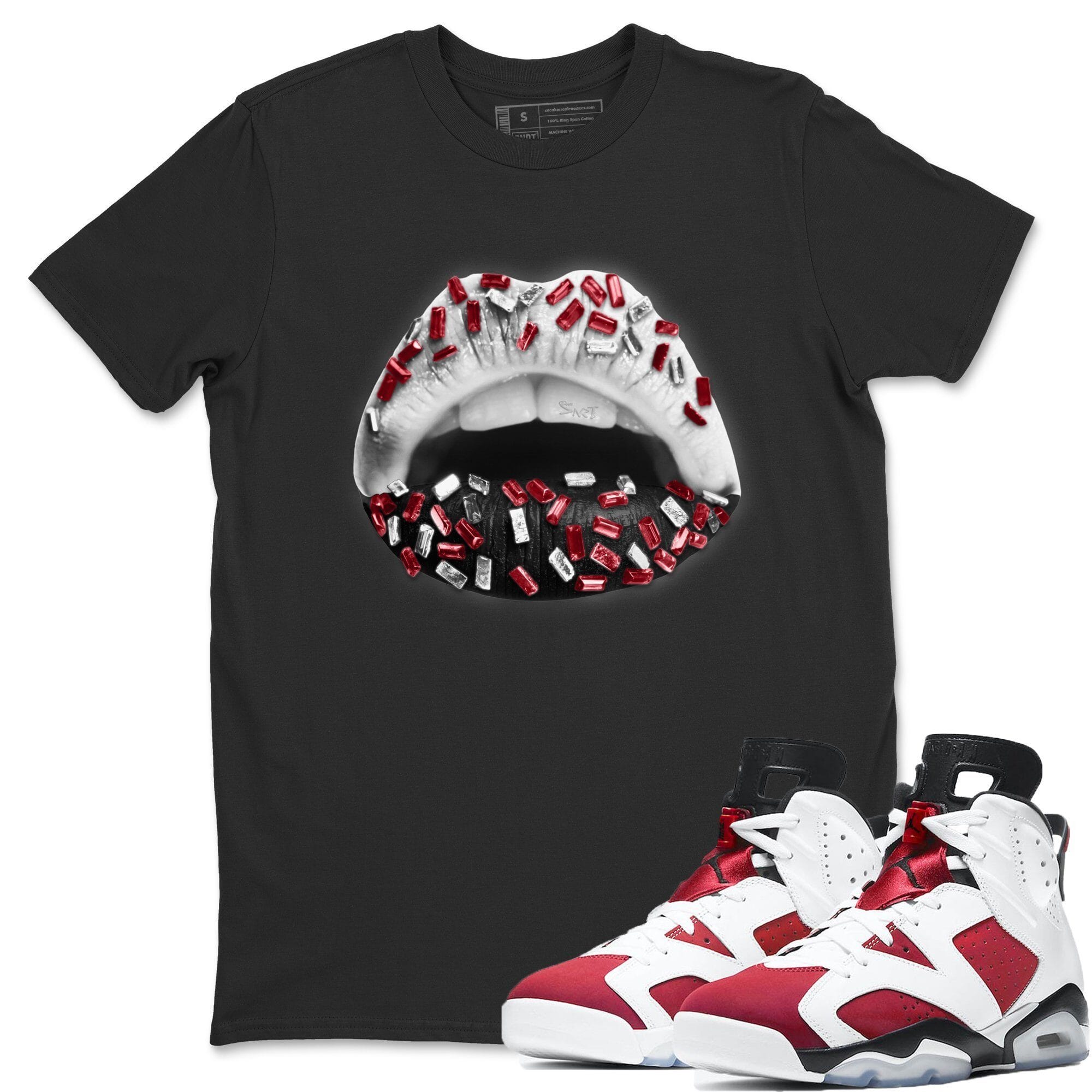 Jordan 6 Carmine Shirt To Match Jordans Lips Jewel Sneaker Tees Jordan 6 Carmine Drip Gear Zone Sneaker Matching Clothing Unisex Shirts