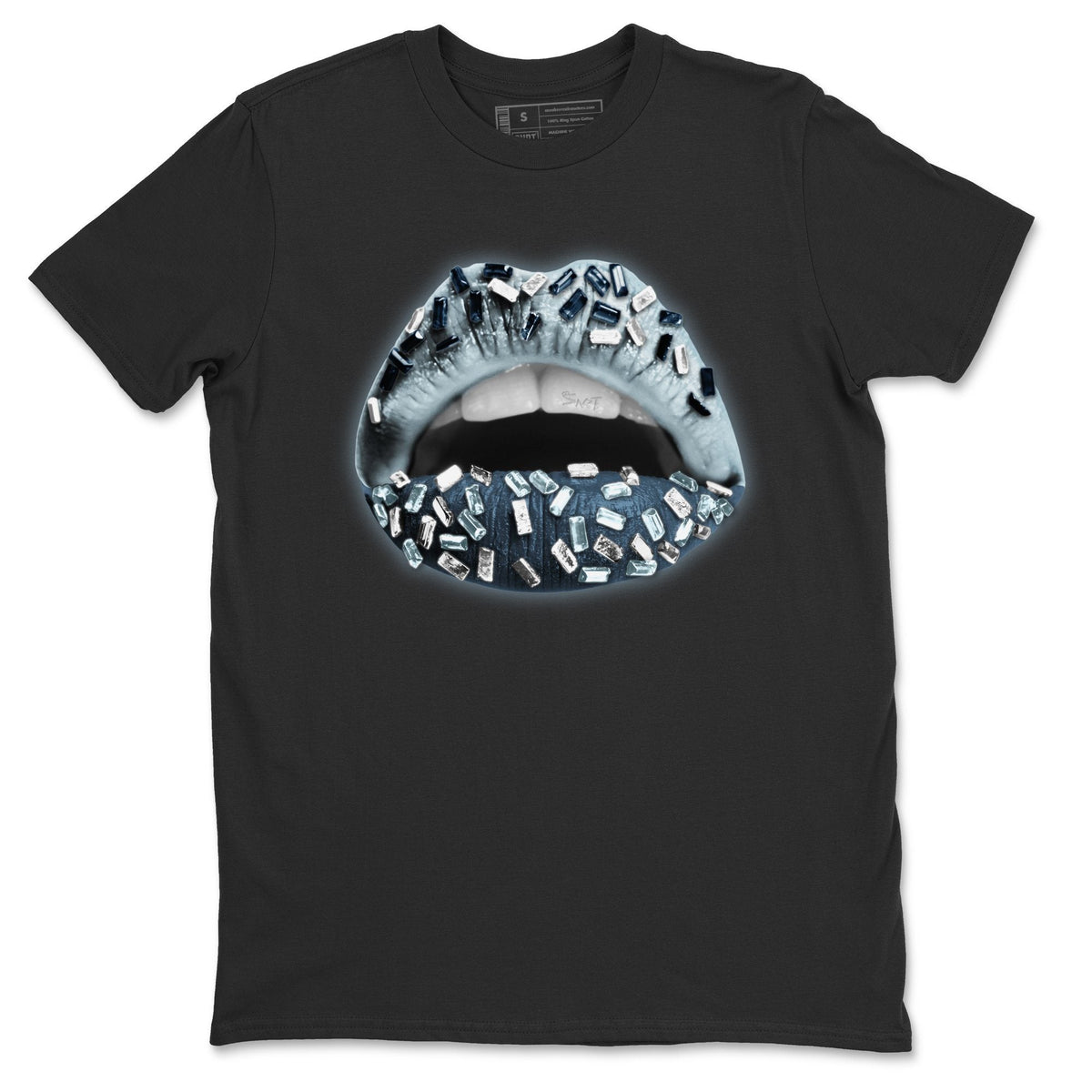 Dunk championship Grey Sneaker Match Tees Lips Jewel Sneaker Tees Dunk championship Grey Jordan to match sneaker T-Shirt Crew Neck Shirts