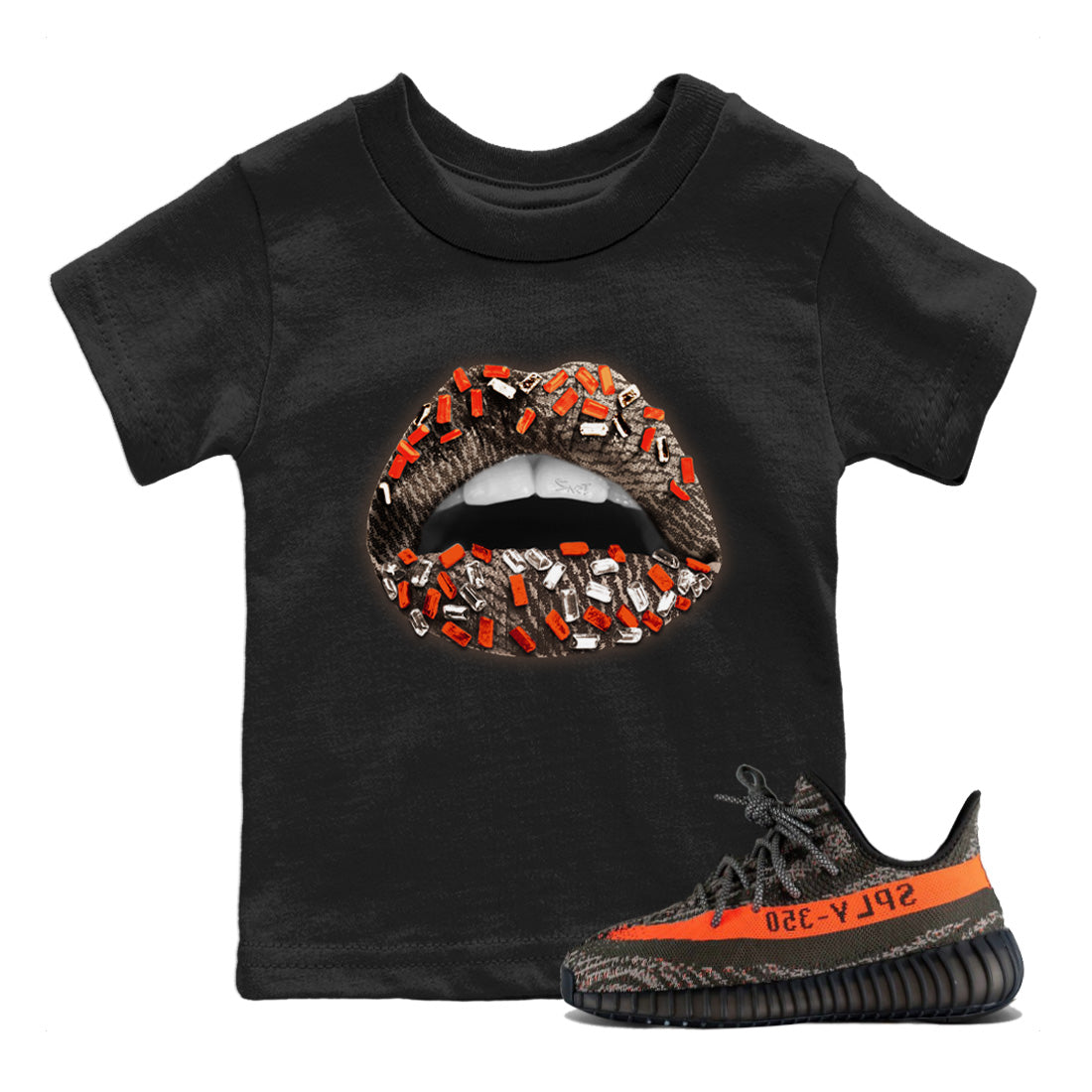 Yeezy 350 Carbon Beluga Shirt To Match Jordans Lips Jewel Sneaker Tees Yeezy 350 Carbon Beluga Drip Gear Zone Sneaker Matching Clothing Kids Shirts