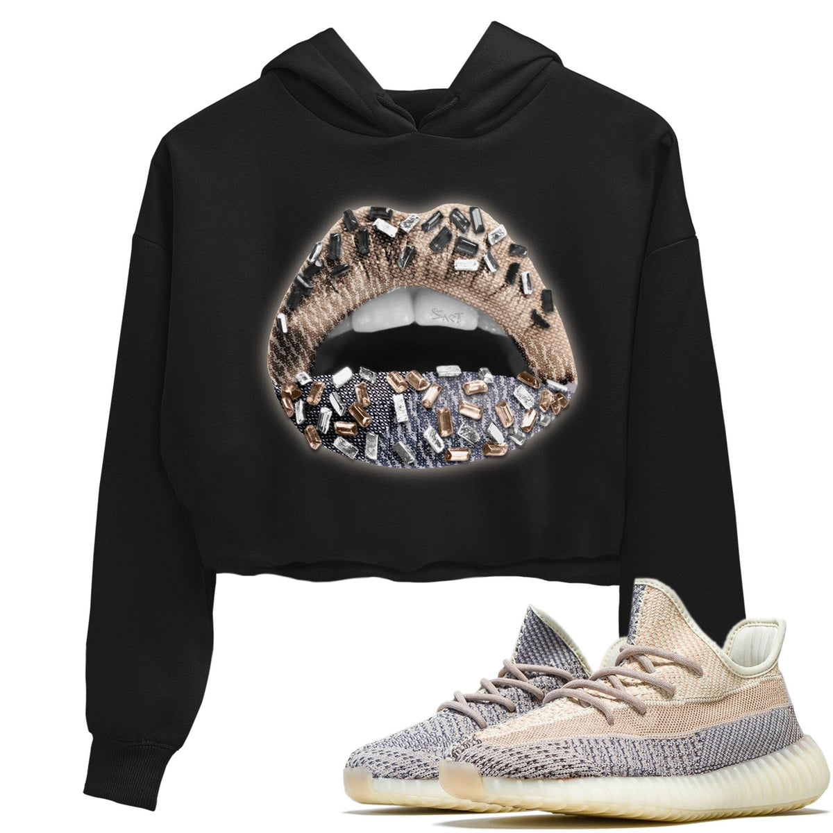 Yeezy 350 Ash Pearl Shirt To Match Jordans Lips Jewel Sneaker Tees Yeezy 350 Ash Pearl Drip Gear Zone Sneaker Matching Clothing Women's Shirts