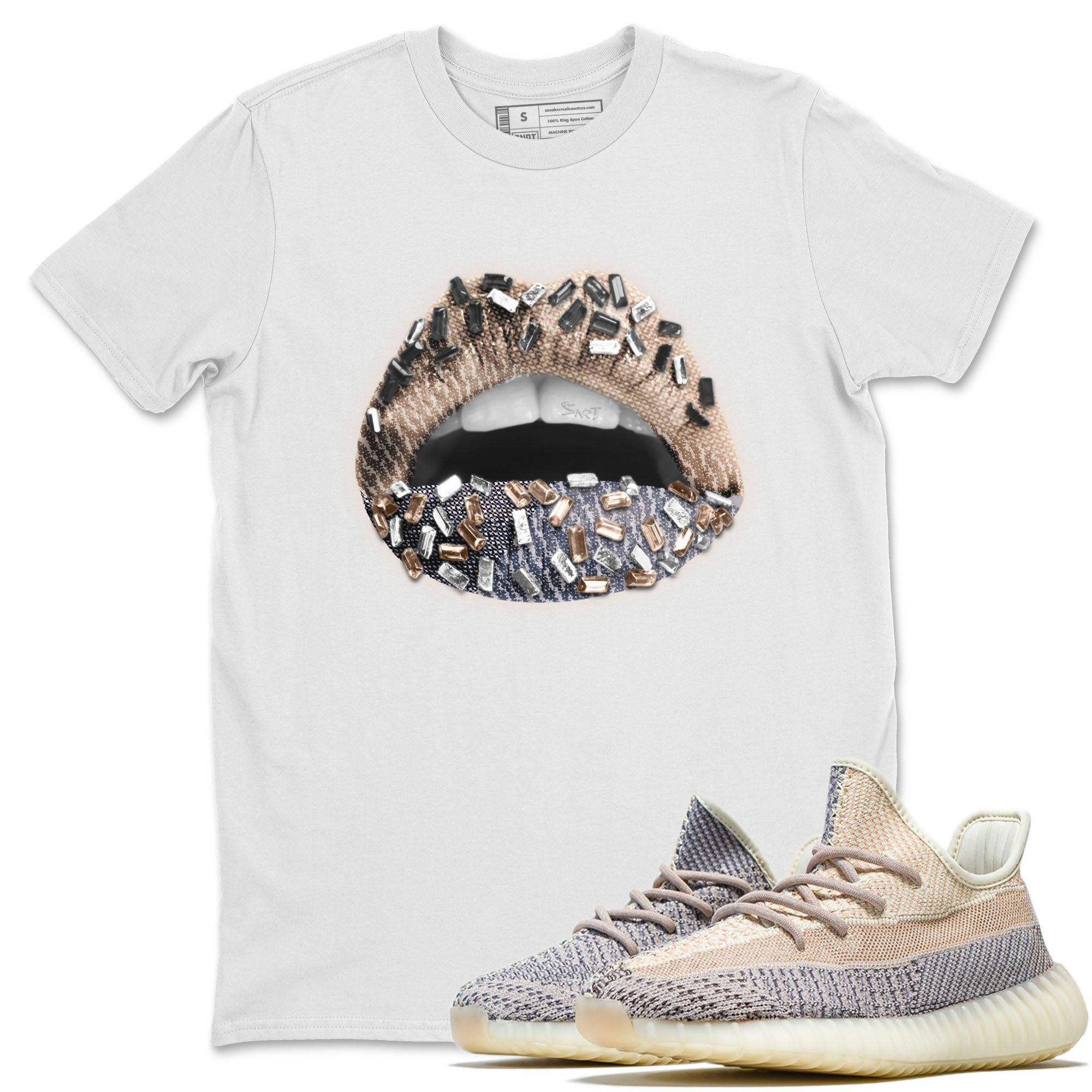 Yeezy 350 Ash Pearl Shirt To Match Jordans Lips Jewel Sneaker Tees Yeezy 350 Ash Pearl Drip Gear Zone Sneaker Matching Clothing Unisex Shirts