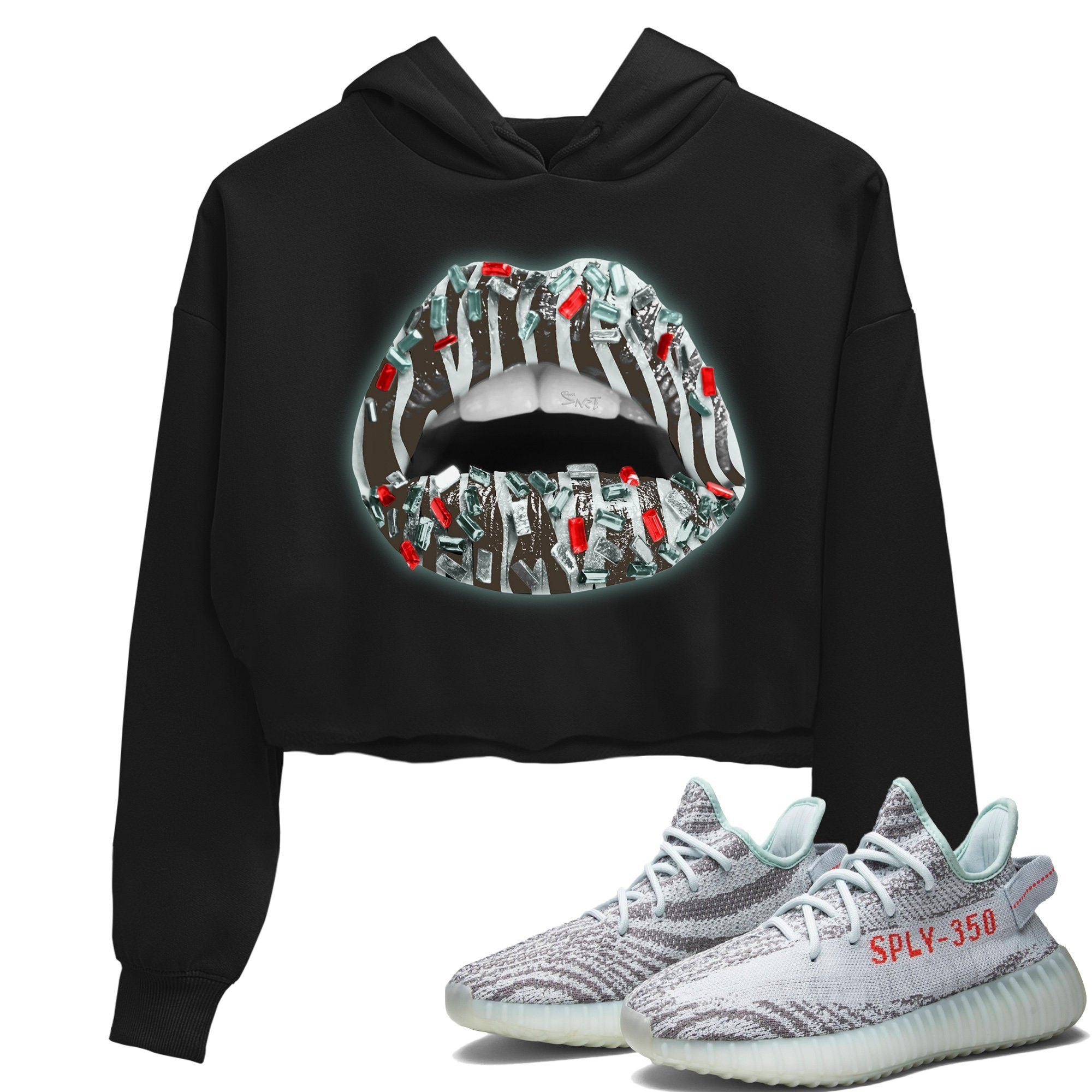 Yeezy 350 Blue Tint Shirt To Match Jordans Lips Jewel Sneaker Tees Yeezy 350 Blue Tint Drip Gear Zone Sneaker Matching Clothing Women's Shirts
