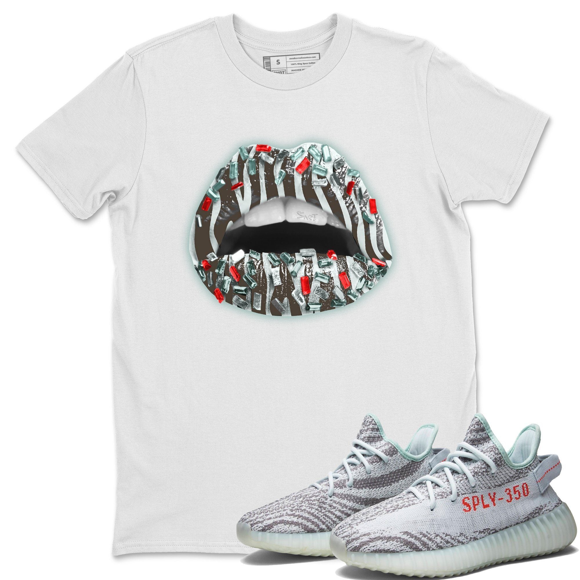 Yeezy 350 Blue Tint Shirt To Match Jordans Lips Jewel Sneaker Tees Yeezy 350 Blue Tint Drip Gear Zone Sneaker Matching Clothing Unisex Shirts