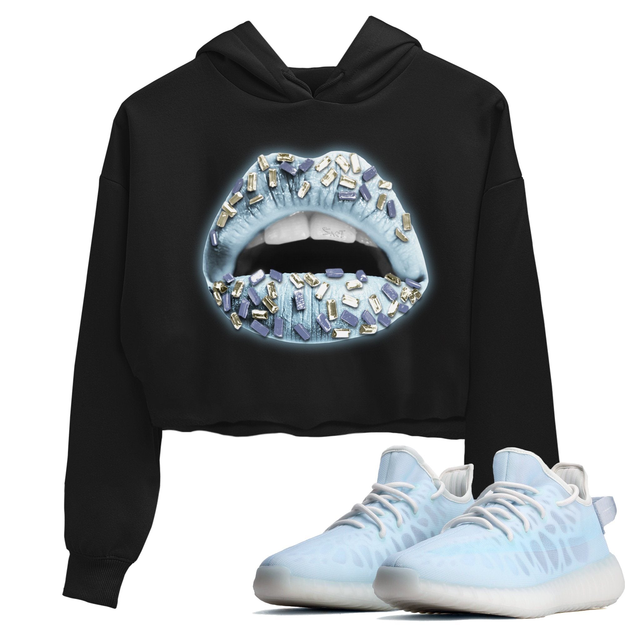 Yeezy 350 Mono Ice Shirt To Match Jordans Lips Jewel Sneaker Tees Yeezy 350 Mono Ice Drip Gear Zone Sneaker Matching Clothing Women's Shirts