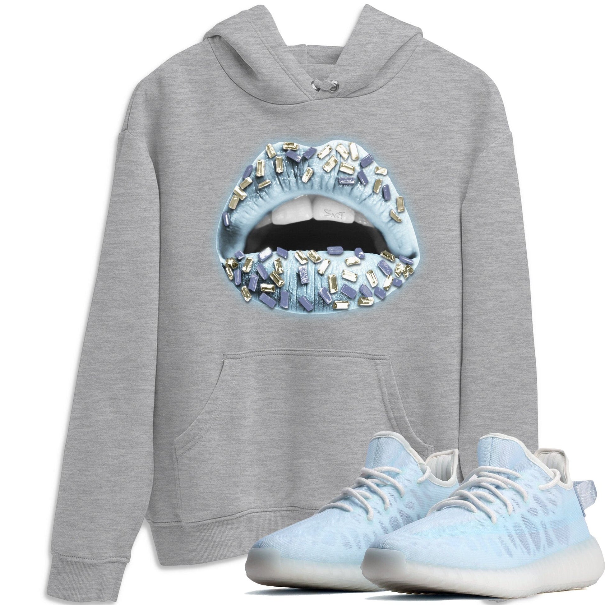 Yeezy 350 Mono Ice Shirt To Match Jordans Lips Jewel Sneaker Tees Yeezy 350 Mono Ice Drip Gear Zone Sneaker Matching Clothing Unisex Shirts