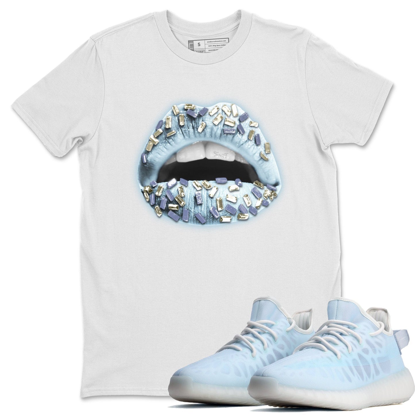 Yeezy 350 Mono Ice Shirt To Match Jordans Lips Jewel Sneaker Tees Yeezy 350 Mono Ice Drip Gear Zone Sneaker Matching Clothing Unisex Shirts