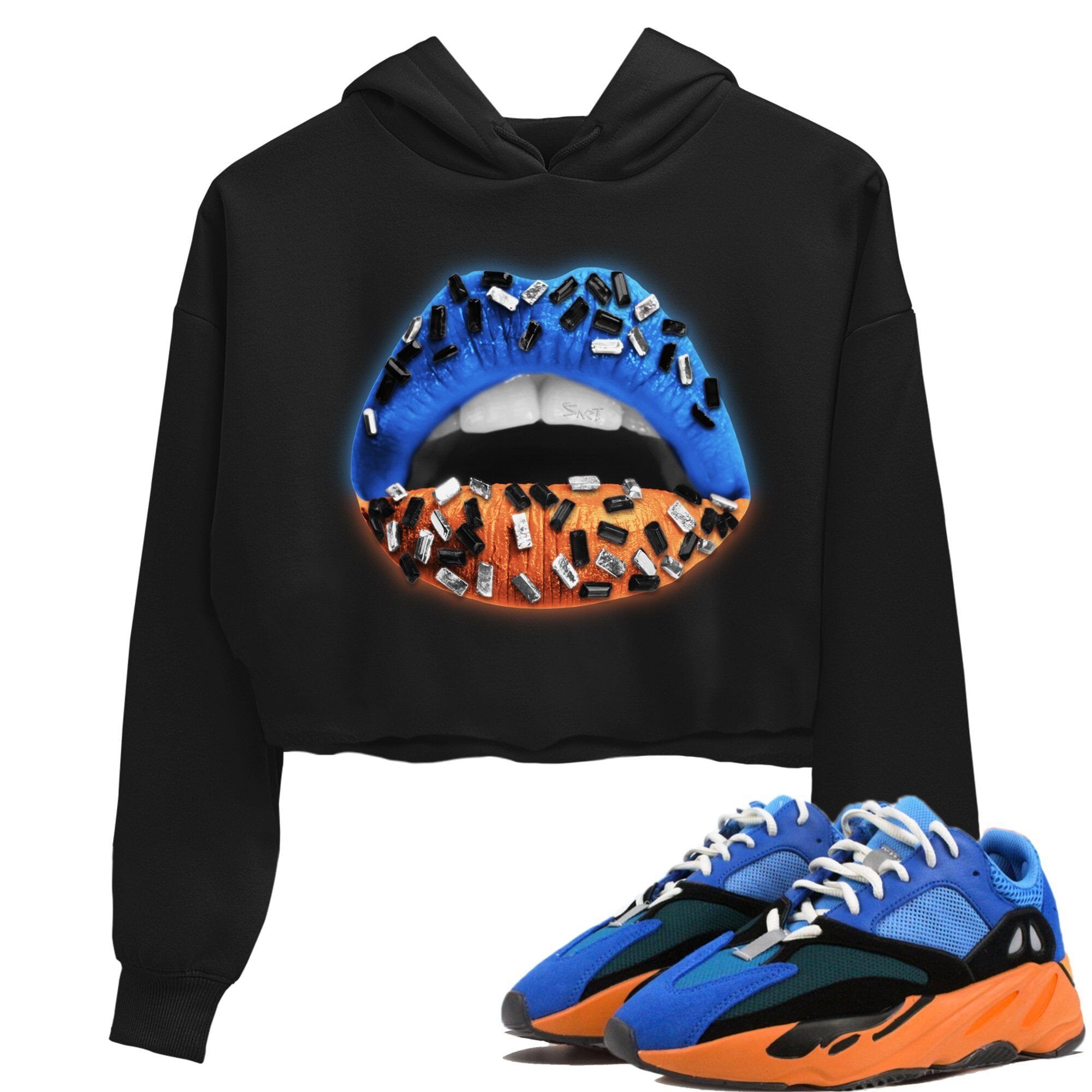 Yeezy 700 Bright Blue Shirt To Match Jordans Lips Jewel Sneaker Tees Yeezy 700 Bright Blue Drip Gear Zone Sneaker Matching Clothing Women's Shirts