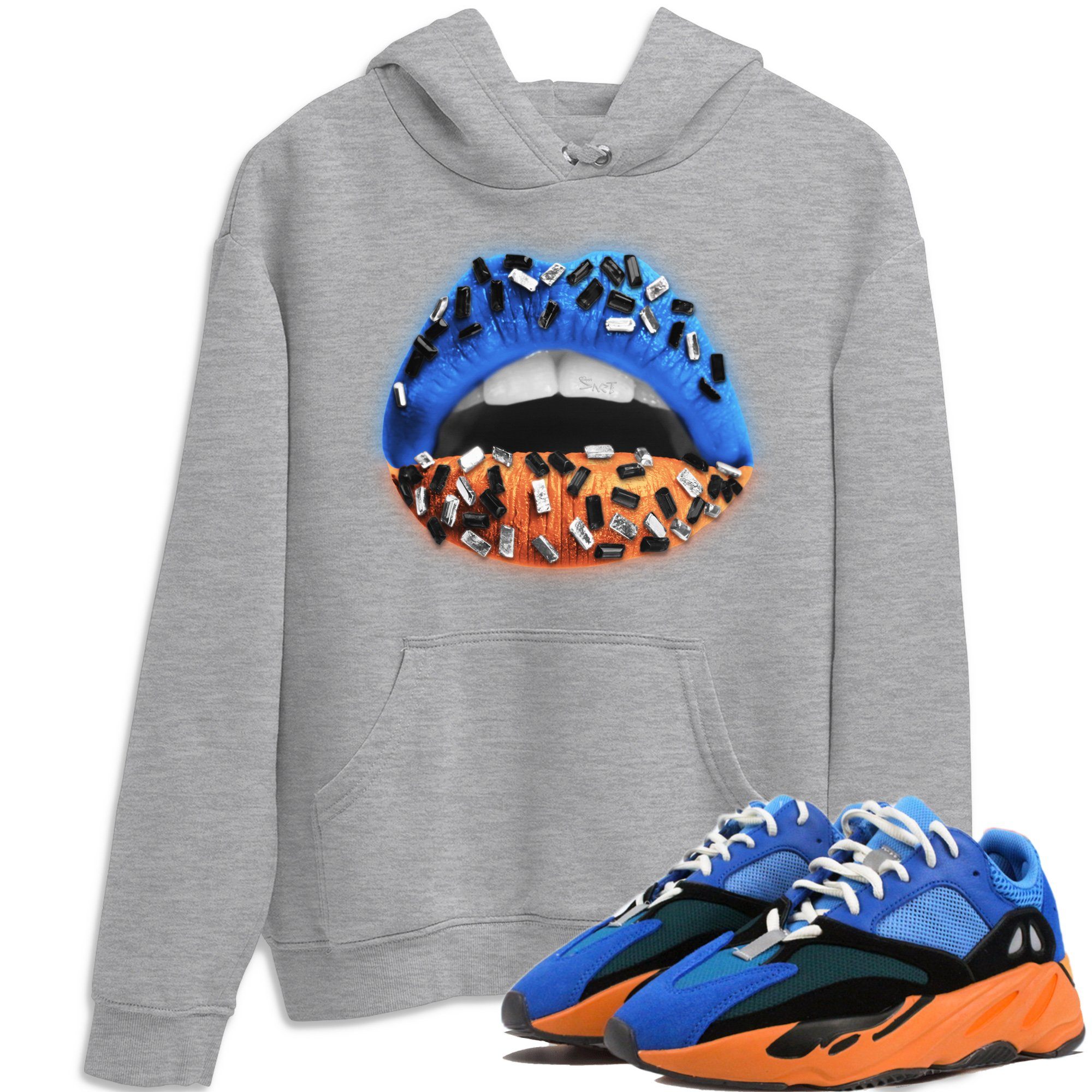 Yeezy 700 Bright Blue Shirt To Match Jordans Lips Jewel Sneaker Tees Yeezy 700 Bright Blue Drip Gear Zone Sneaker Matching Clothing Unisex Shirts