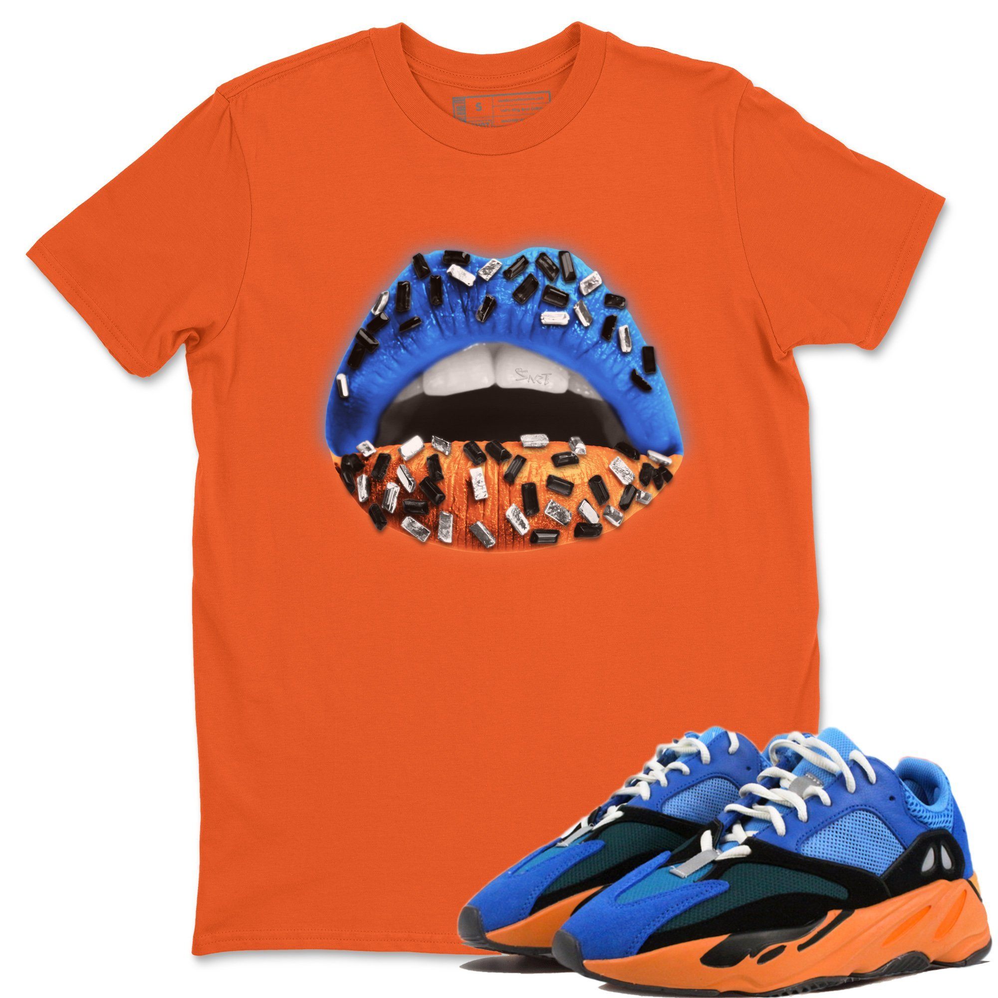 Yeezy 700 Bright Blue Shirt To Match Jordans Lips Jewel Sneaker Tees Yeezy 700 Bright Blue Drip Gear Zone Sneaker Matching Clothing Unisex Shirts
