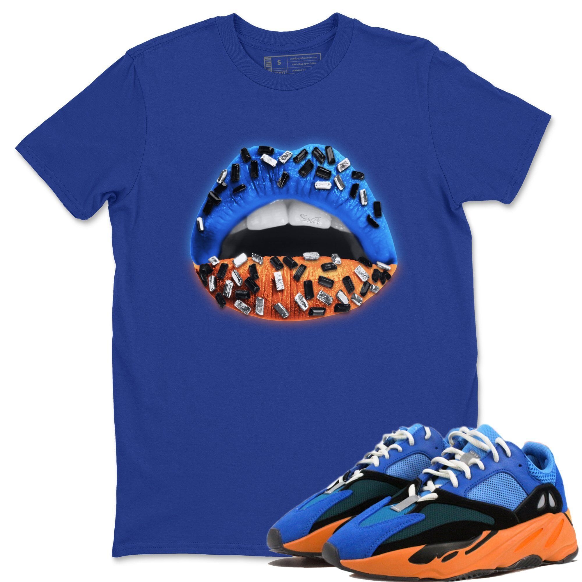 Yeezy 700 Bright Blue Shirt To Match Jordans Lips Jewel Sneaker Tees Yeezy 700 Bright Blue Drip Gear Zone Sneaker Matching Clothing Unisex Shirts