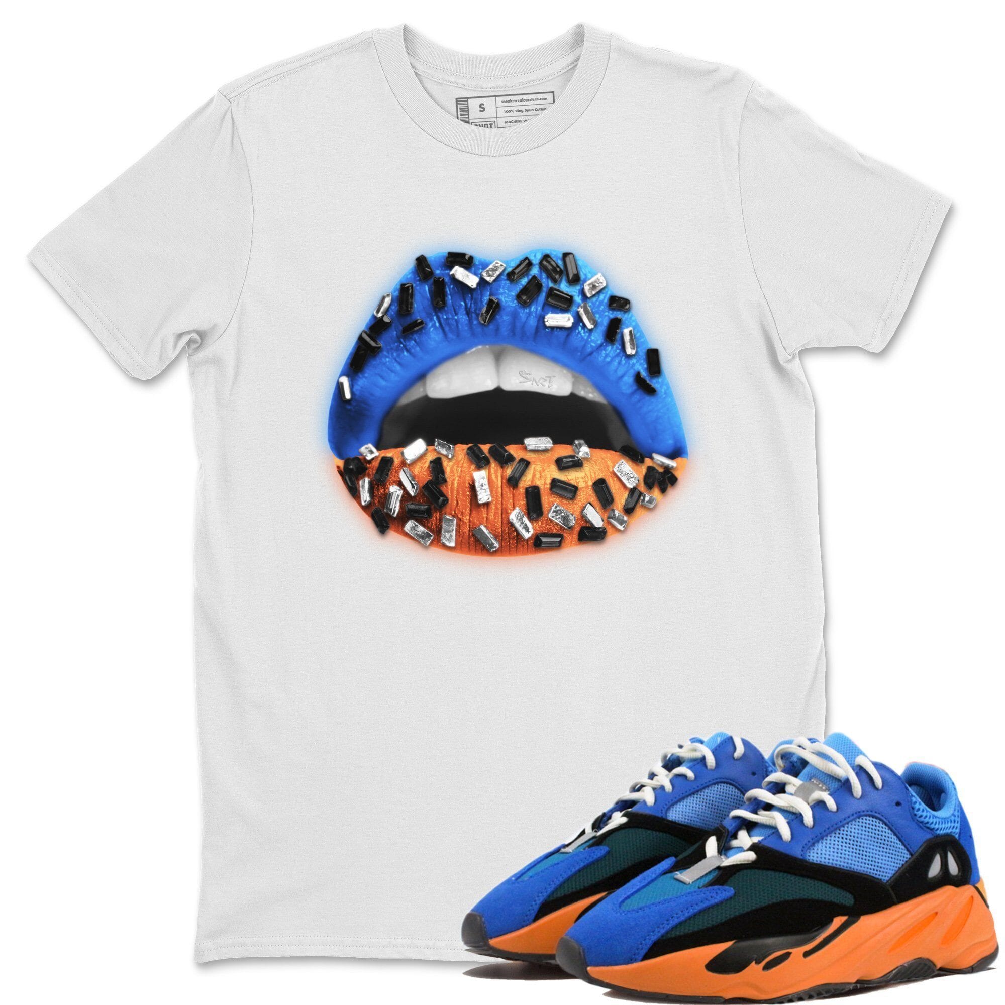 Yeezy 700 Bright Blue Shirt To Match Jordans Lips Jewel Sneaker Tees Yeezy 700 Bright Blue Drip Gear Zone Sneaker Matching Clothing Unisex Shirts
