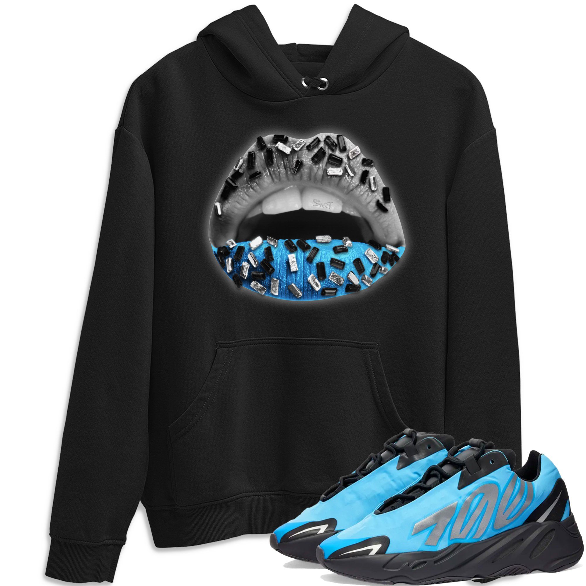 Yeezy 700 Bright Cyan Shirt To Match Jordans Lips Jewel Sneaker Tees Yeezy 700 Bright Cyan Drip Gear Zone Sneaker Matching Clothing Unisex Shirts