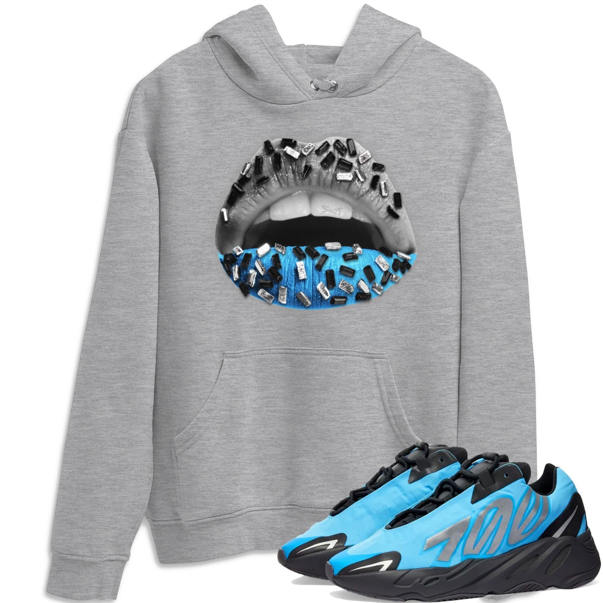 Yeezy 700 Bright Cyan Shirt To Match Jordans Lips Jewel Sneaker Tees Yeezy 700 Bright Cyan Drip Gear Zone Sneaker Matching Clothing Unisex Shirts