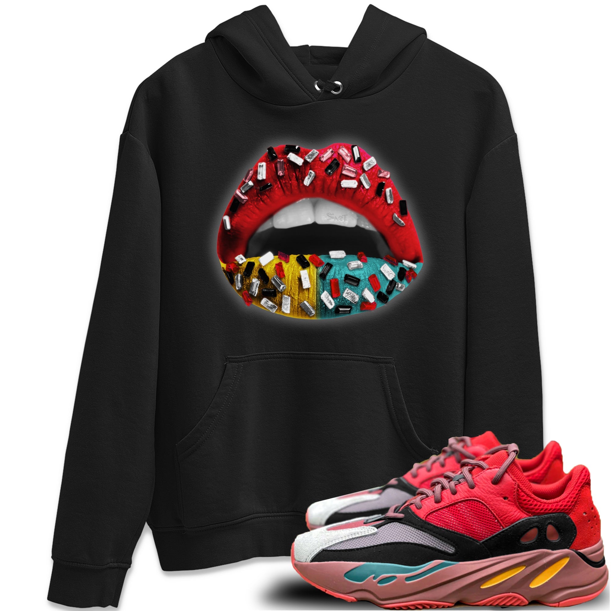 Yeezy 700 Hi-Res Red Shirt To Match Jordans Lips Jewel Sneaker Tees Yeezy 700 Hi-Res Red Drip Gear Zone Sneaker Matching Clothing Unisex Shirts