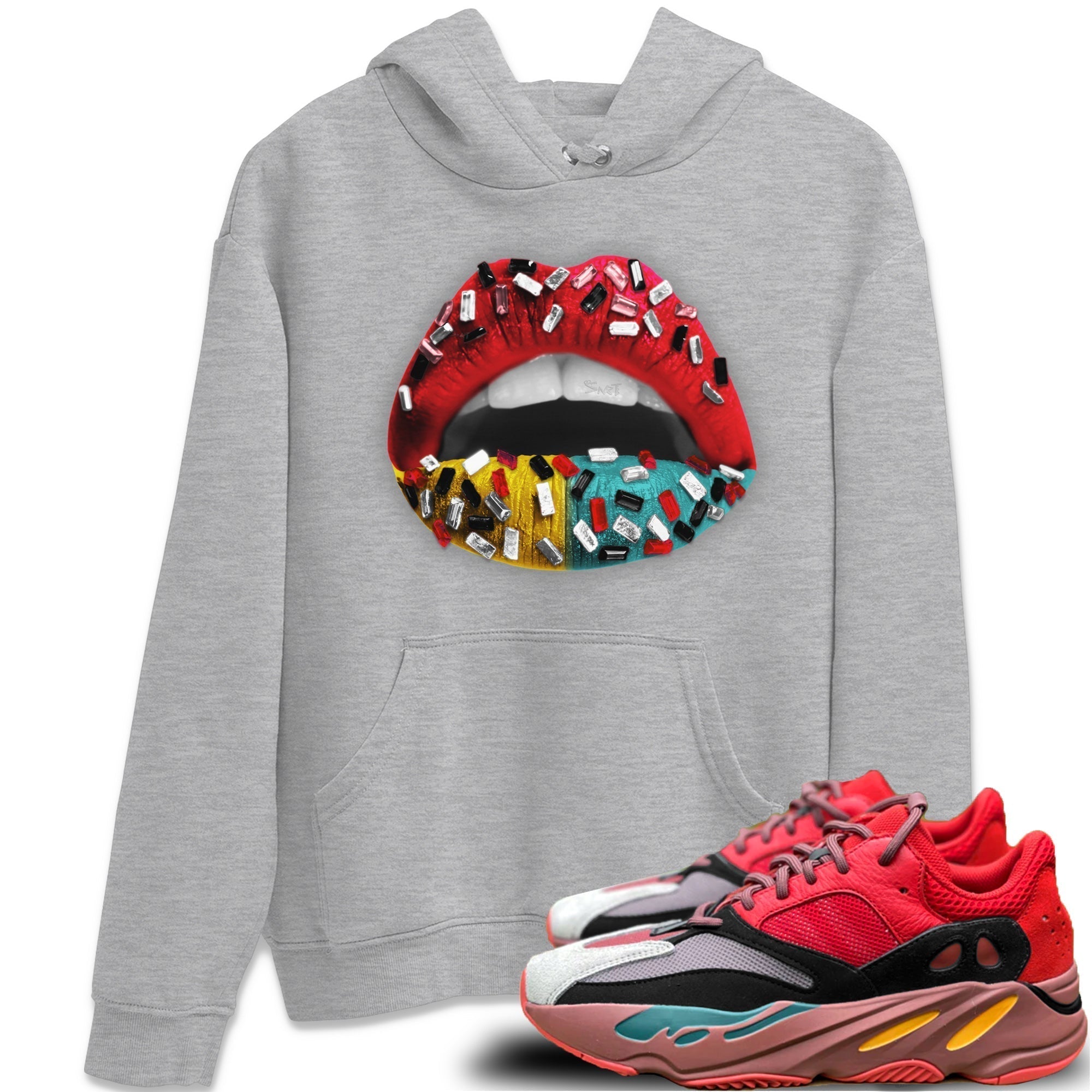 Yeezy 700 Hi-Res Red Shirt To Match Jordans Lips Jewel Sneaker Tees Yeezy 700 Hi-Res Red Drip Gear Zone Sneaker Matching Clothing Unisex Shirts