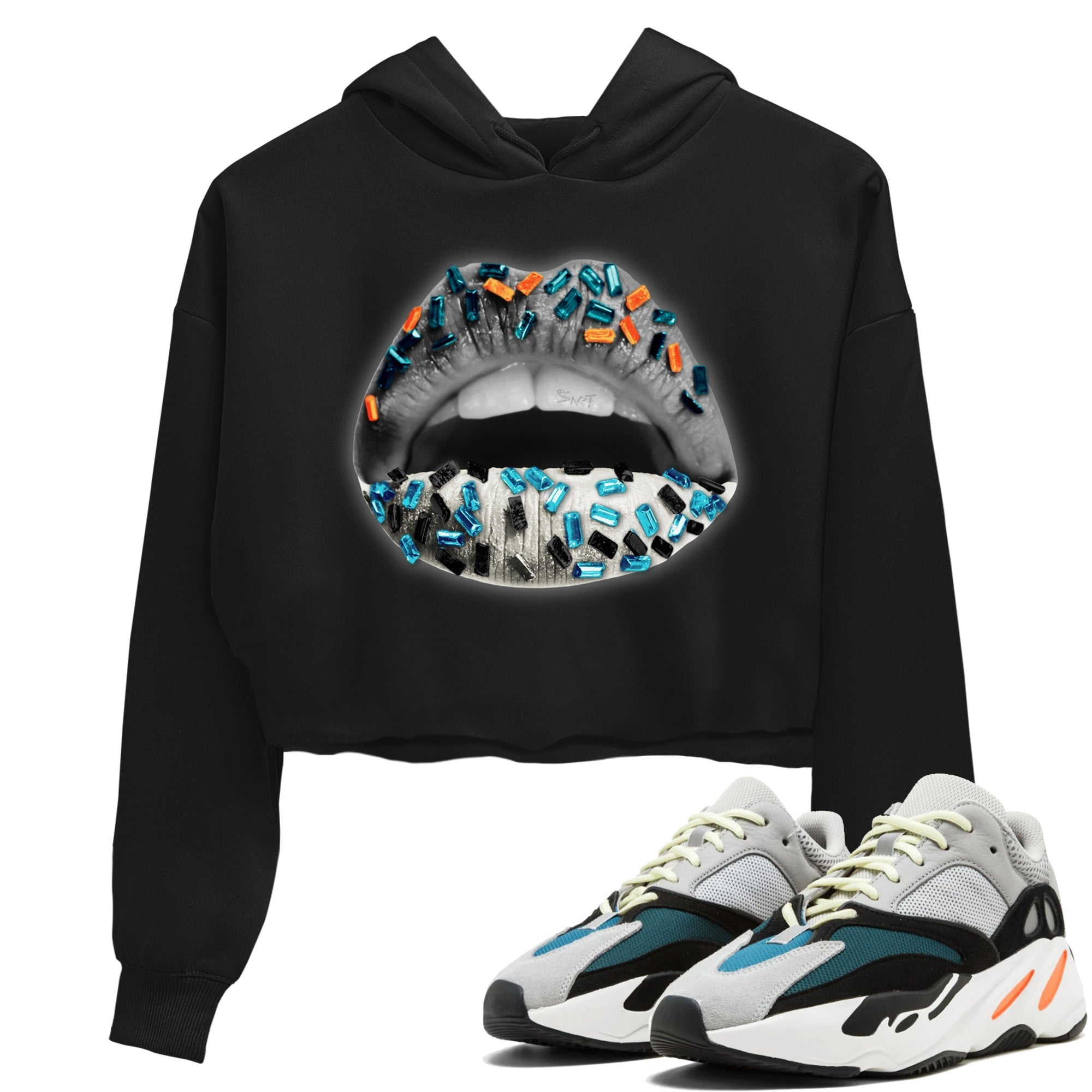 Yeezy 700 Wave Runner Shirt To Match Jordans Lips Jewel Sneaker Tees Yeezy 700 Wave Runner Drip Gear Zone Sneaker Matching Clothing Women's Shirts