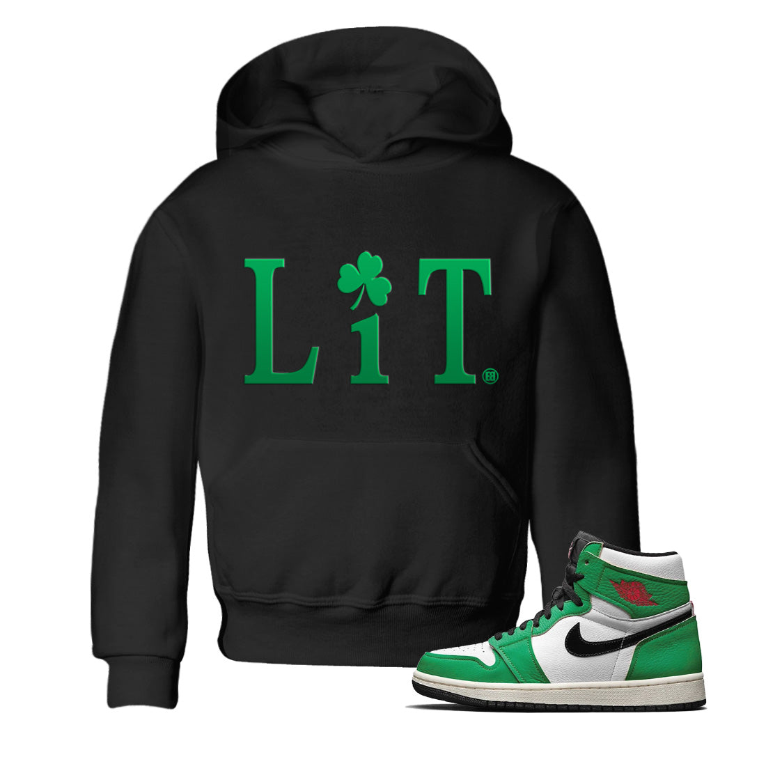 Jordan 1 Lucky Green Sneaker Matching T-Shirt Lit Sneaker Tees Jordan 1 Lucky Green Sneaker Release Tees Kids Shirts