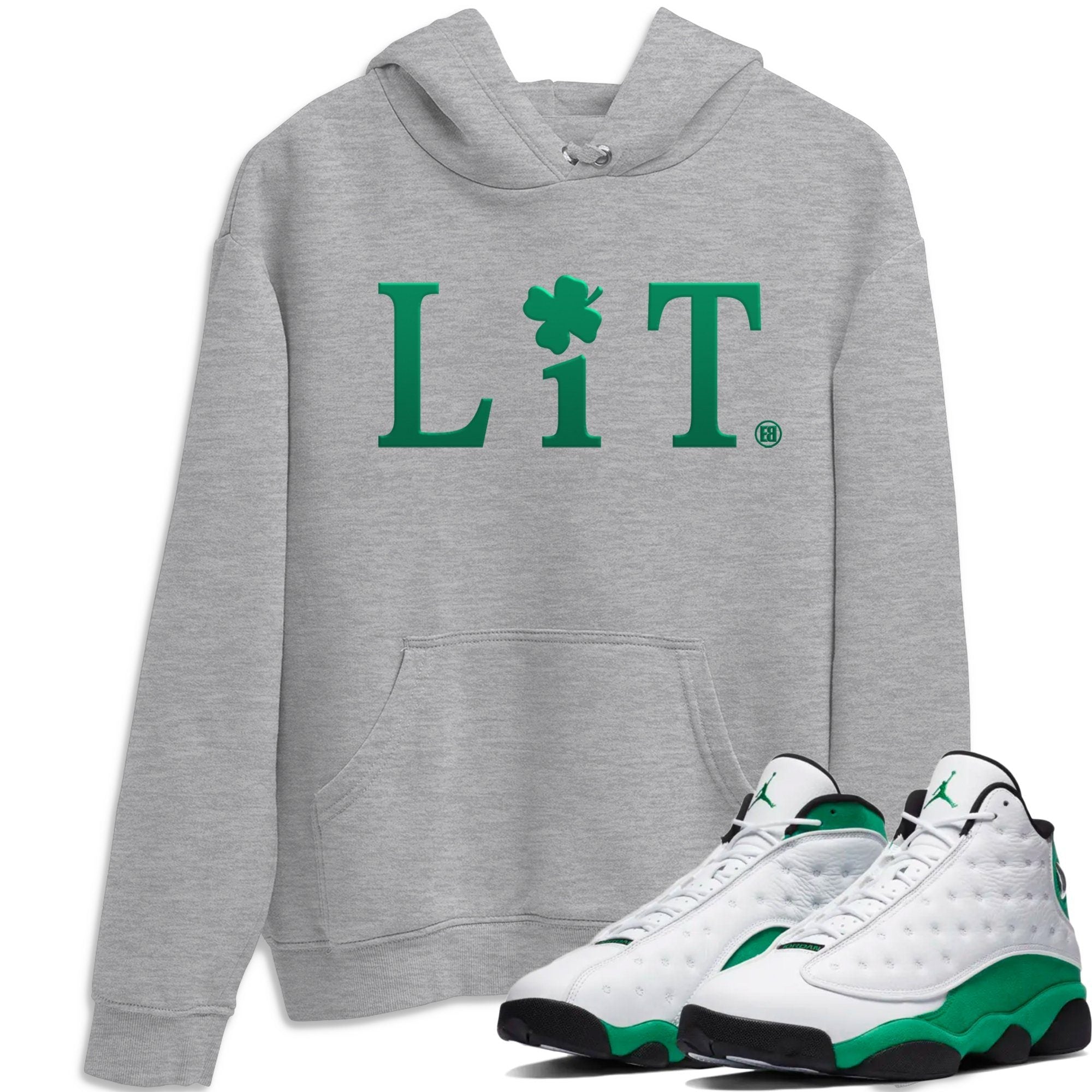 Jordan 13 Lucky Green Shirt To Match Jordans Lit Sneaker Tees Jordan 13 Lucky Green Drip Gear Zone Sneaker Matching Clothing Unisex Shirts