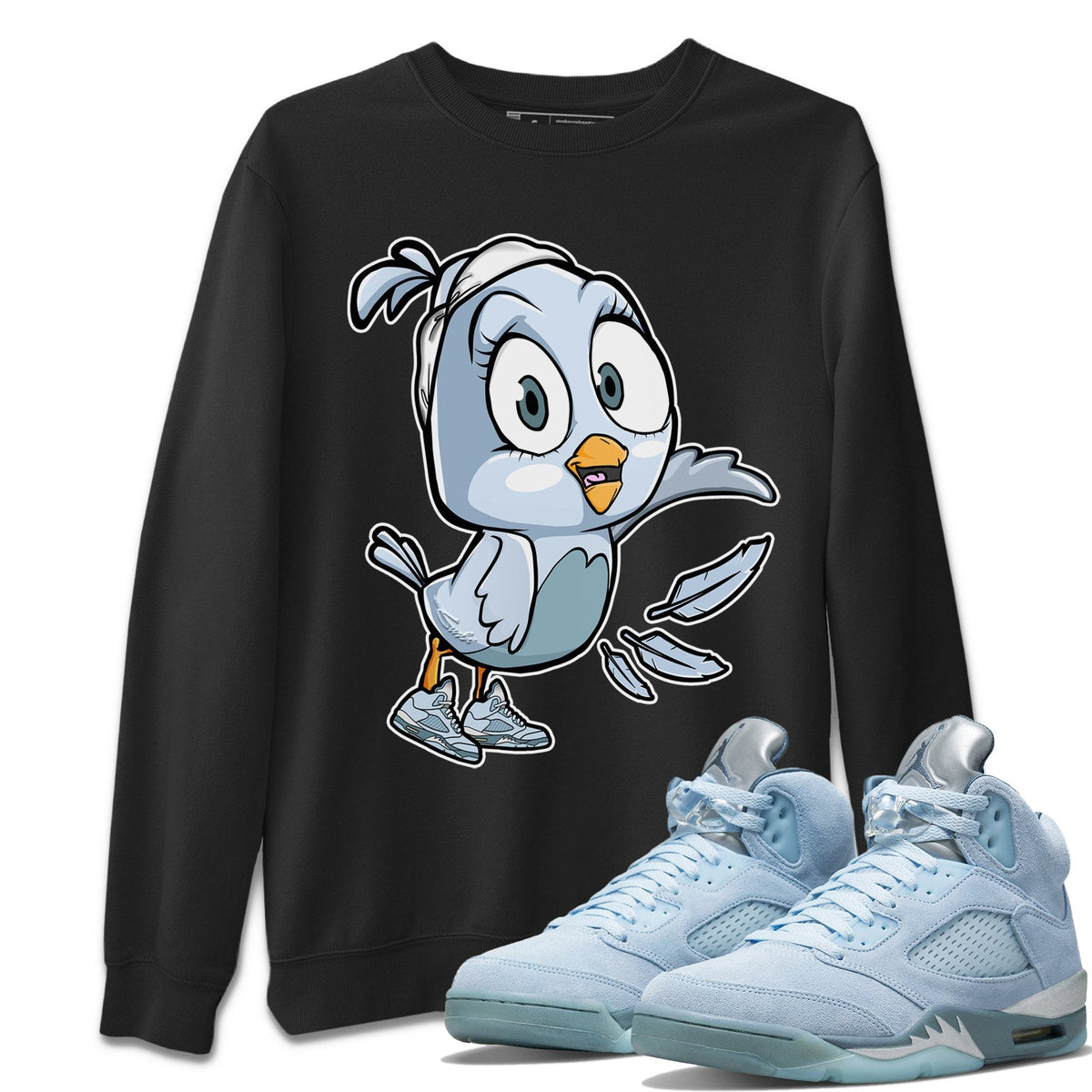 Jordan 5 Blue Bird Shirt To Match Jordans Little Bird Sneaker Tees Jordan 5 Blue Bird Drip Gear Zone Sneaker Matching Clothing Unisex Shirts