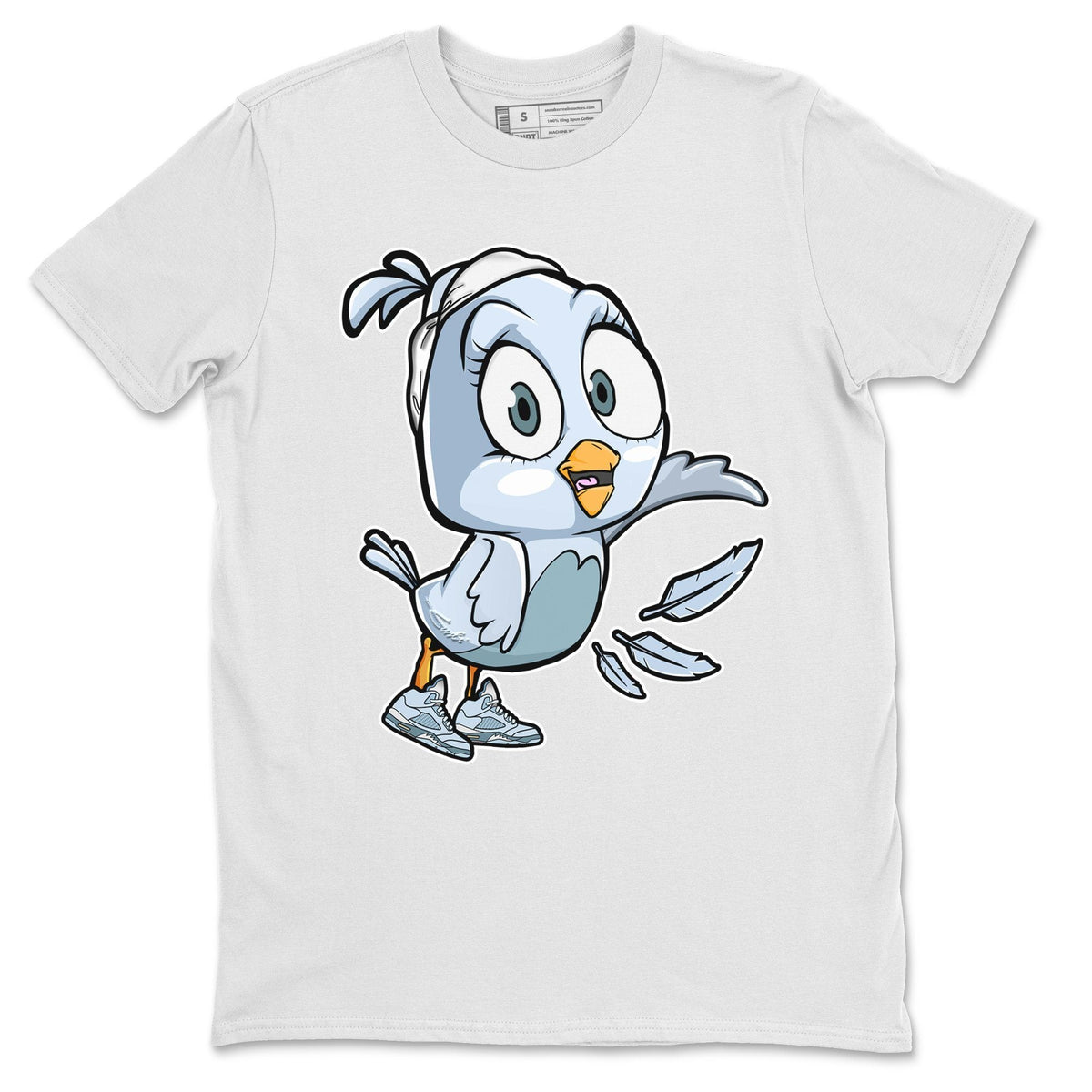 Jordan 5 Blue Bird Shirt To Match Jordans Little Bird Sneaker Tees Jordan 5 Blue Bird Drip Gear Zone Sneaker Matching Clothing Unisex Shirts
