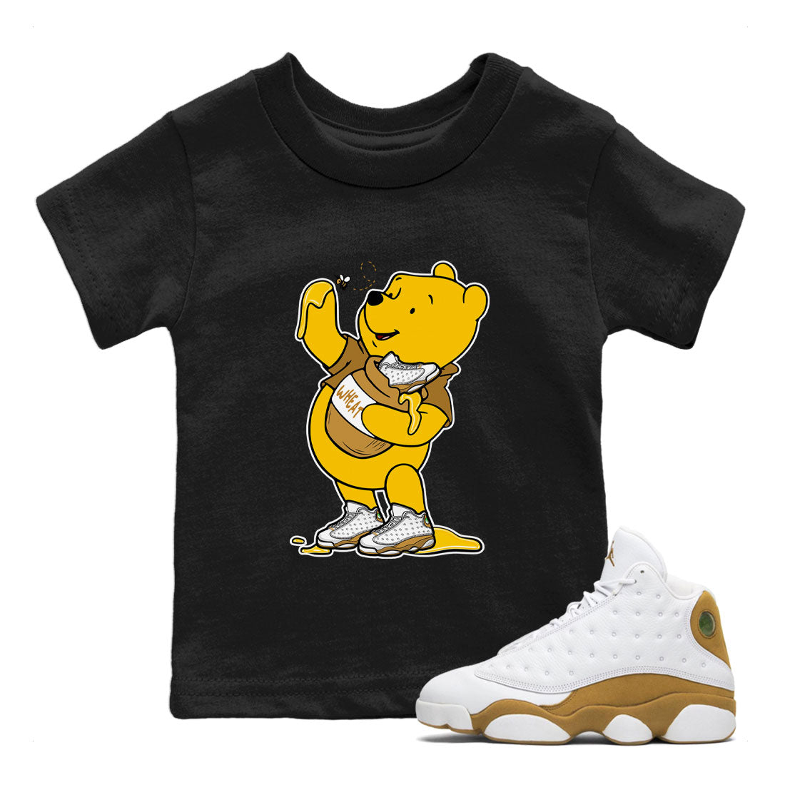 Air Jordan 13 Wheat shirt to match jordans Loot At This Streetwear Sneaker Shirt 13s Wheat Drip Gear Zone Sneaker Matching Clothing Baby Toddler Black 1 T-Shirt
