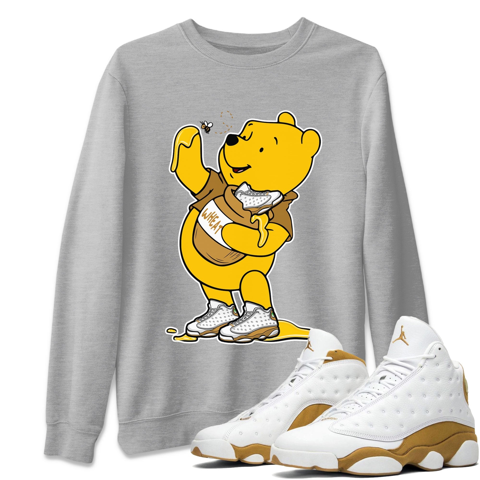 Air Jordan 13 Wheat shirt to match jordans Loot At This Streetwear Sneaker Shirt 13s Wheat Drip Gear Zone Sneaker Matching Clothing Unisex Heather Grey 1 T-Shirt