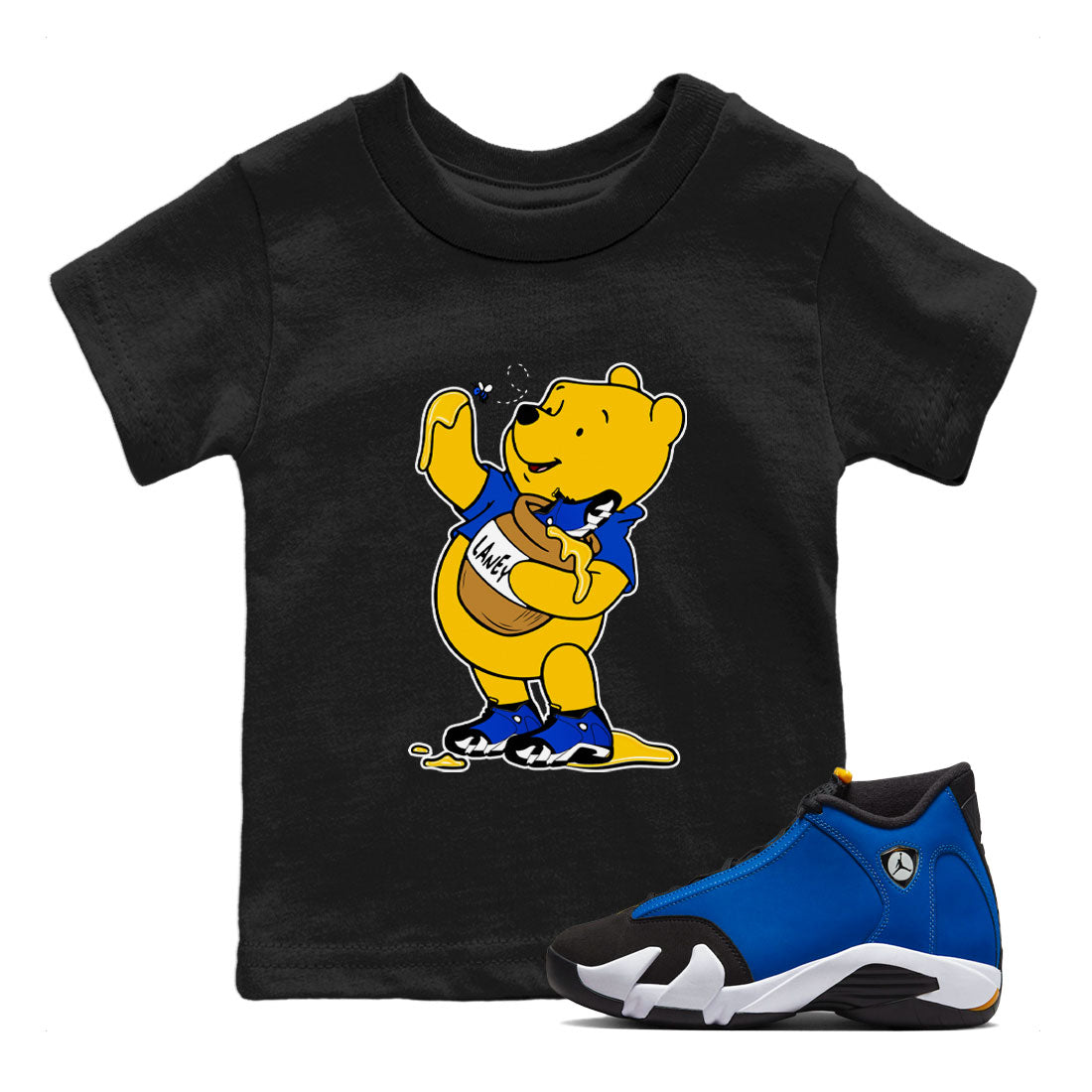 AJ14 Laney shirt to match jordans Loot At This Streetwear Sneaker Shirt Air Jordan 14 Laney Drip Gear Zone Sneaker Matching Clothing Baby Toddler Black 1 T-Shirt