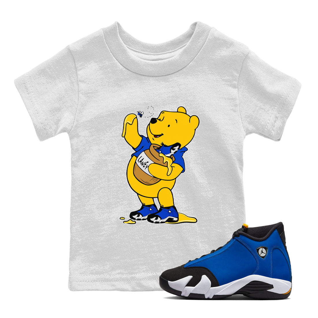 AJ14 Laney shirt to match jordans Loot At This Streetwear Sneaker Shirt Air Jordan 14 Laney Drip Gear Zone Sneaker Matching Clothing Baby Toddler White 1 T-Shirt