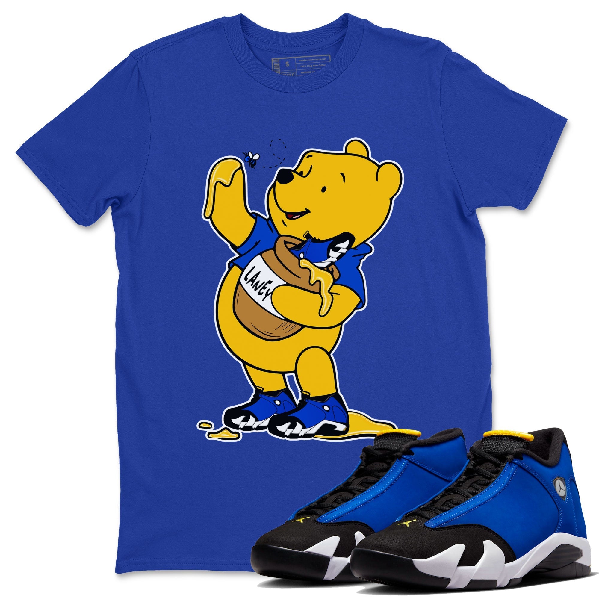 AJ14 Laney shirt to match jordans Loot At This Streetwear Sneaker Shirt Air Jordan 14 Laney Drip Gear Zone Sneaker Matching Clothing Unisex Royal Blue 1 T-Shirt