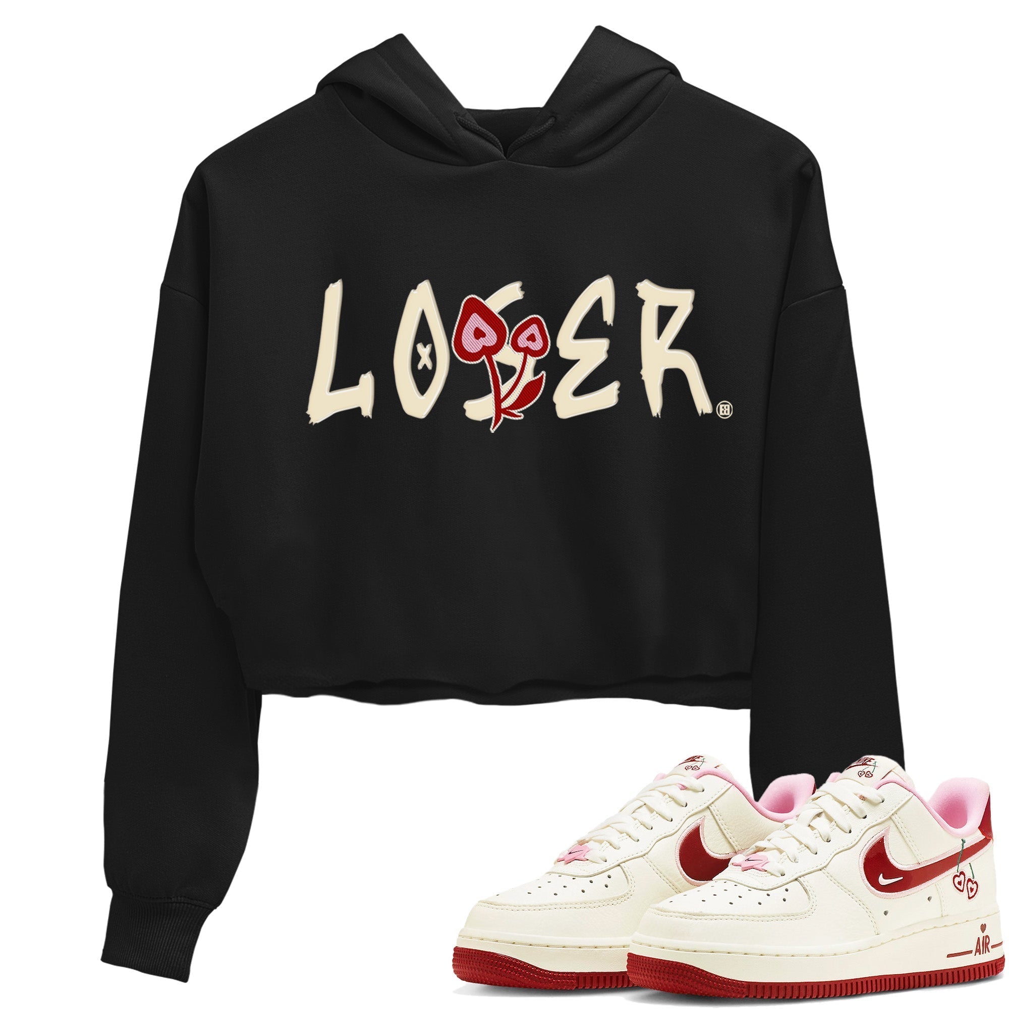 Air Force 1 Valentines Day Sneaker Match Tees Loser Lover Sneaker Tees Air Force 1 Valentines Day Jordan to match sneaker T-Shirt Women's Shirts