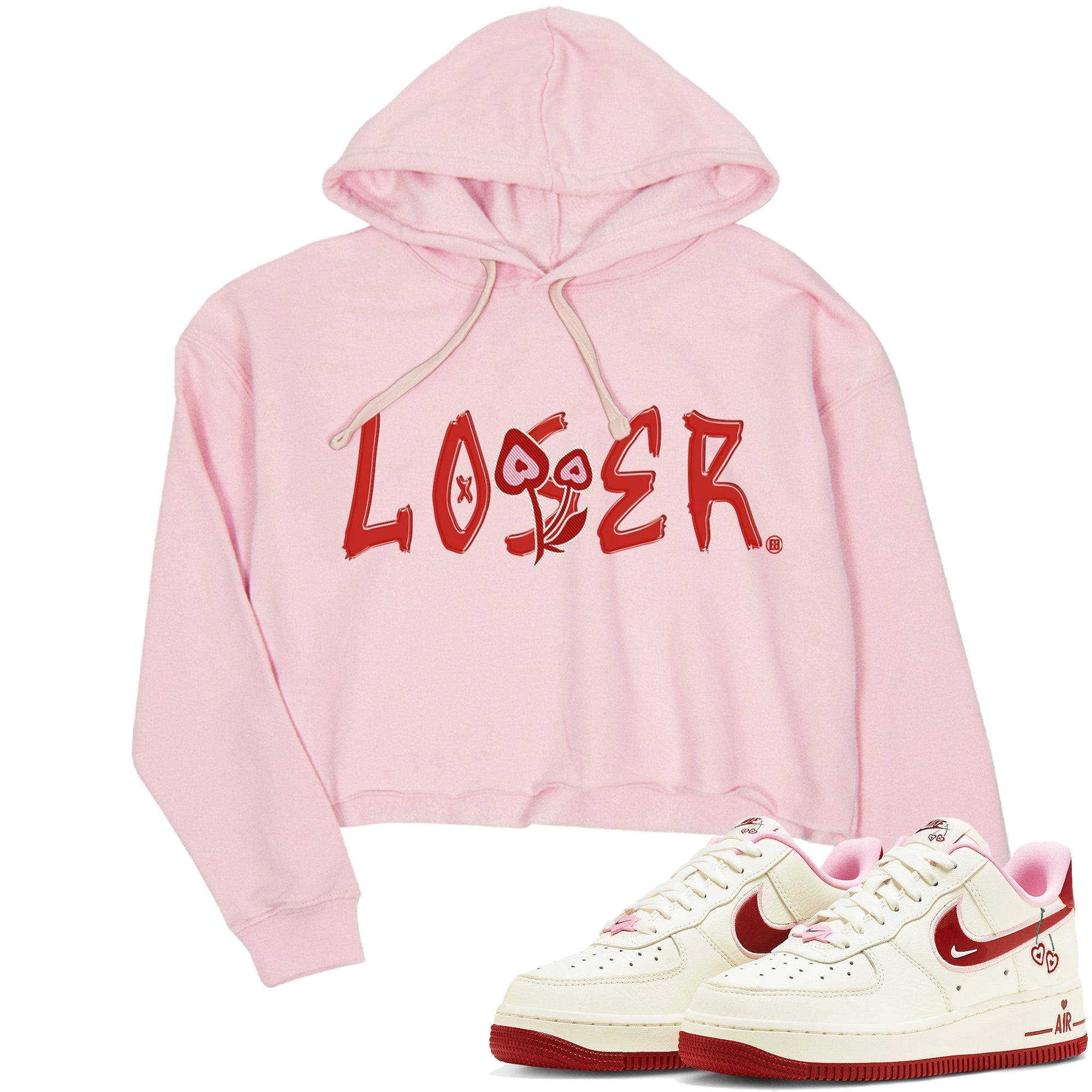 Air Force 1 Valentines Day Sneaker Match Tees Loser Lover Sneaker Tees Air Force 1 Valentines Day Jordan to match sneaker T-Shirt Women's Shirts