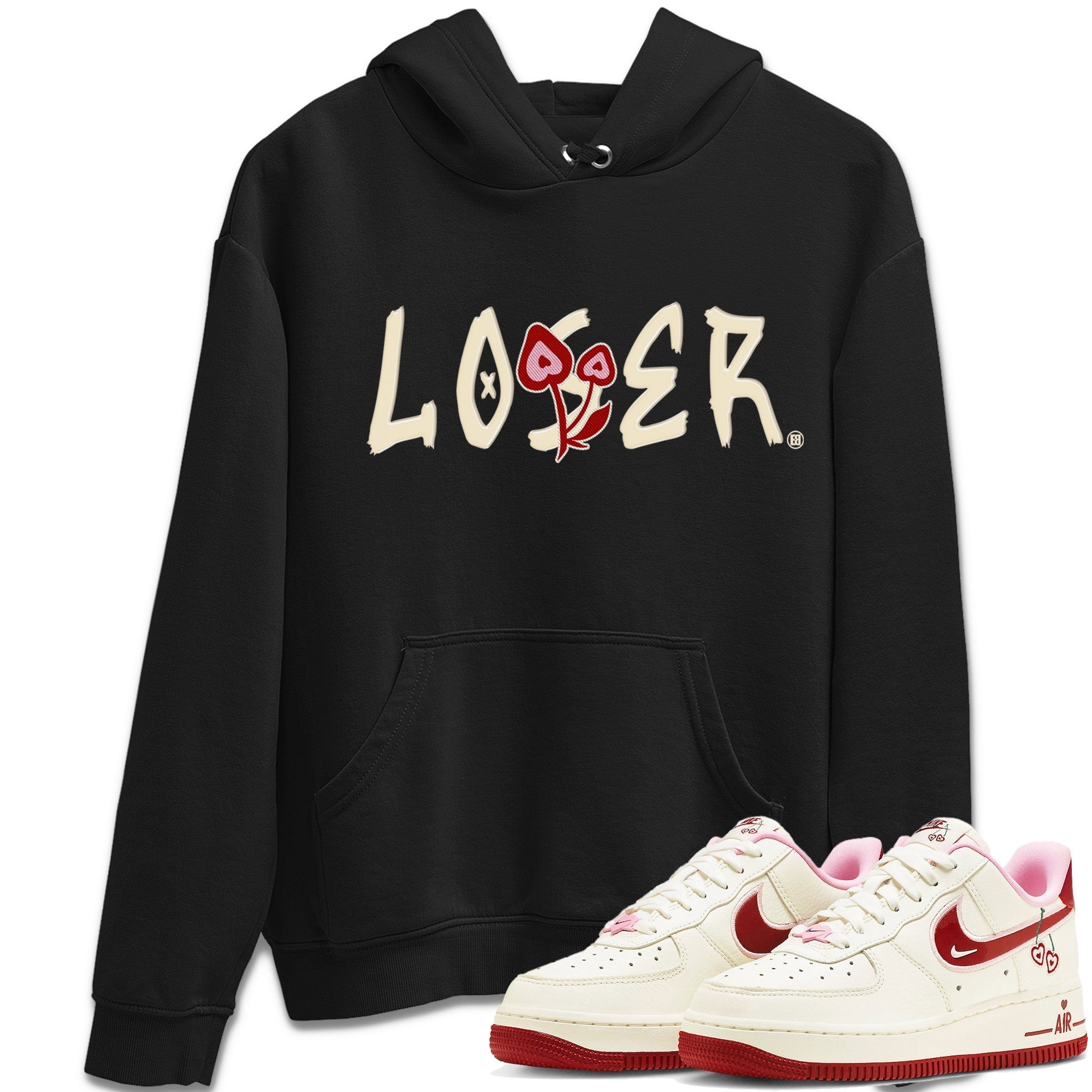 Air Force 1 Valentines Day Sneaker Match Tees Loser Lover Sneaker Tees Air Force 1 Valentines Day Jordan to match sneaker T-Shirt Crew Neck Shirts