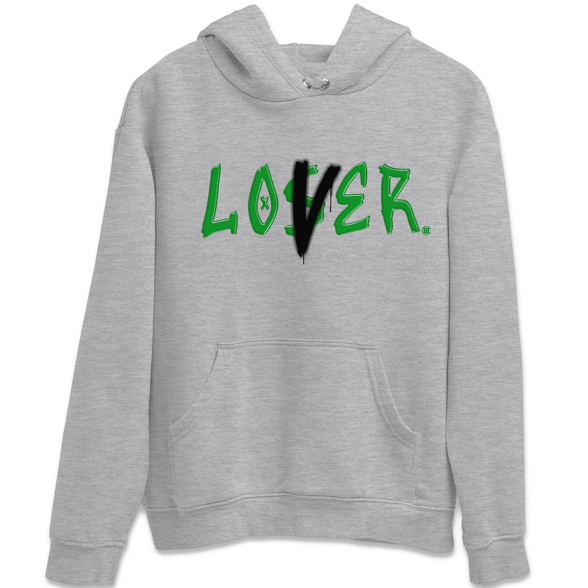 Air Jordan 1 Celtics Sneaker Match Tees Loser Lover Streetwear Sneaker Shirt Air Jordan 1 Lucky Green Celtics Tees Unisex Shirts Heather Grey 2