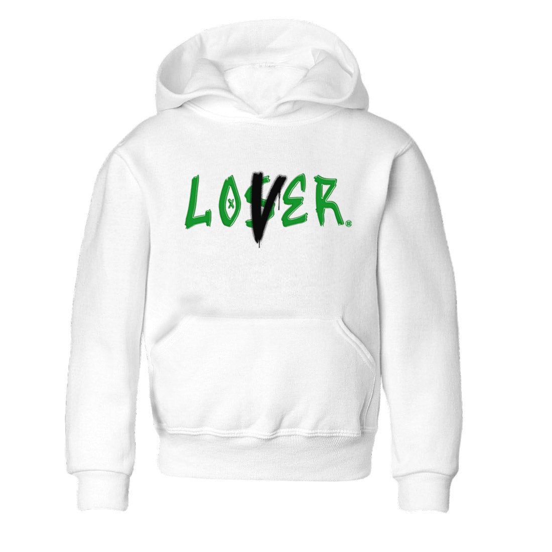 Air Jordan 1 Celtics Sneaker Match Tees Loser Lover Streetwear Sneaker Shirt Air Jordan 1 Lucky Green Celtics Tees Kids Shirts White 2