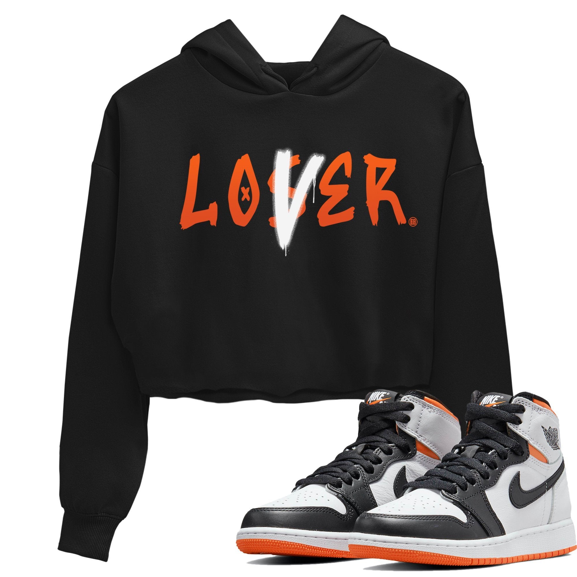 Jordan 1 Electro Orange Sneaker Matching T-Shirt Loser Lover Sneaker Tees Jordan 1 Electro Orange Sneaker Release Tees Women's Shirts
