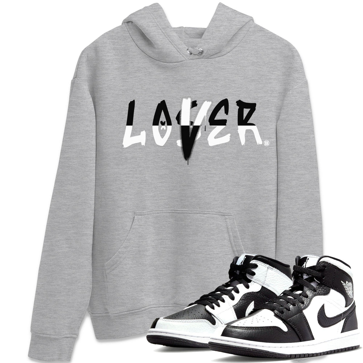 Jordan 1 Homage Sneaker Matching T-Shirt Loser Lover Sneaker Tees Jordan 1 Homage Sneaker Release Tees Crew Neck Tees