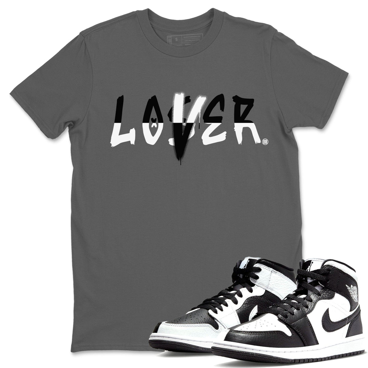 Jordan 1 Homage Sneaker Matching T-Shirt Loser Lover Sneaker Tees Jordan 1 Homage Sneaker Release Tees Crew Neck Tees