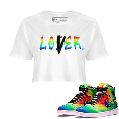 Air Jordan 1 X J Balvin shirt to match jordans Loser Lover Streetwear Sneaker Shirt Air Jordan 1 X J Balvin Drip Gear Zone Sneaker Matching Clothing LGBT Pride T-Shirt White 1 Crop T-Shirt