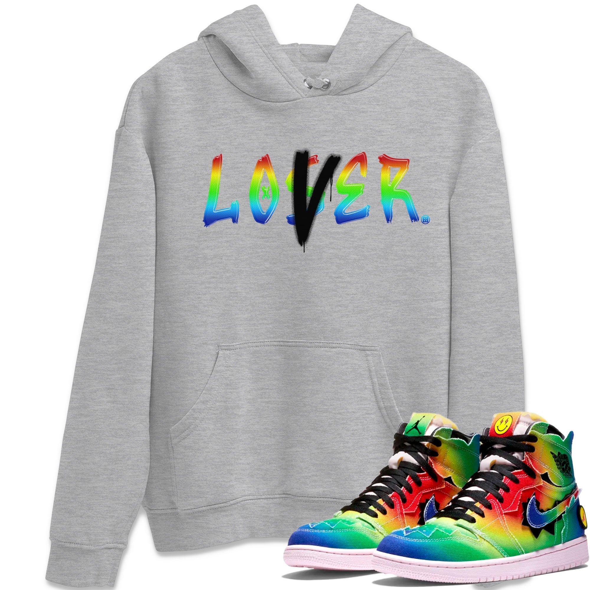 Air Jordan 1 X J Balvin shirt to match jordans Loser Lover Streetwear Sneaker Shirt Air Jordan 1 X J Balvin Drip Gear Zone Sneaker Matching Clothing LGBT Pride T-Shirt Unisex Heather Grey 1 T-Shirt