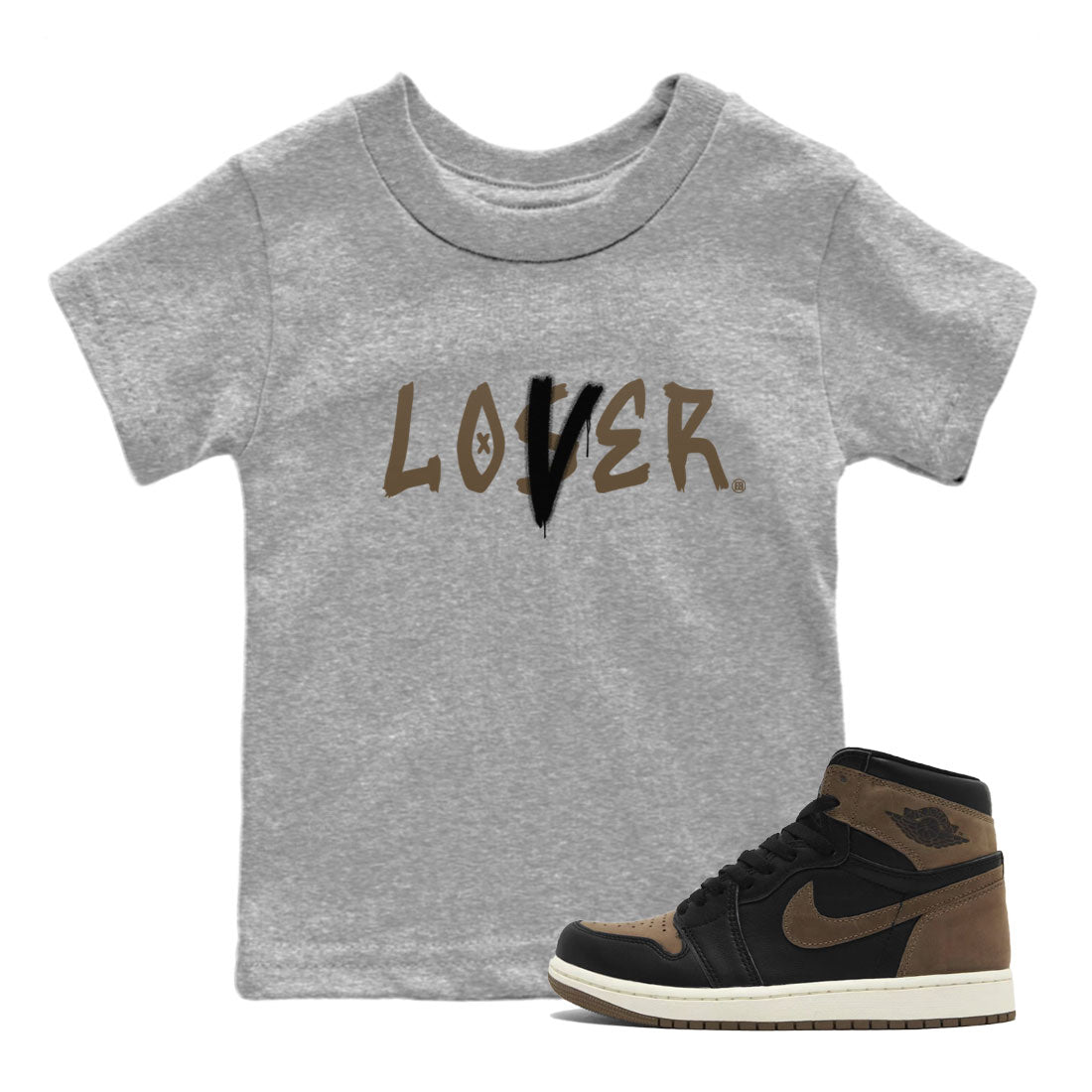 Air Jordan 1 Retro High OG Palomino shirt to match jordans Loser Lover Streetwear Sneaker Shirt Air Jordan 1 Palomino Drip Gear Zone Sneaker Matching Clothing Baby Toddler Heather Grey 1 T-Shirt