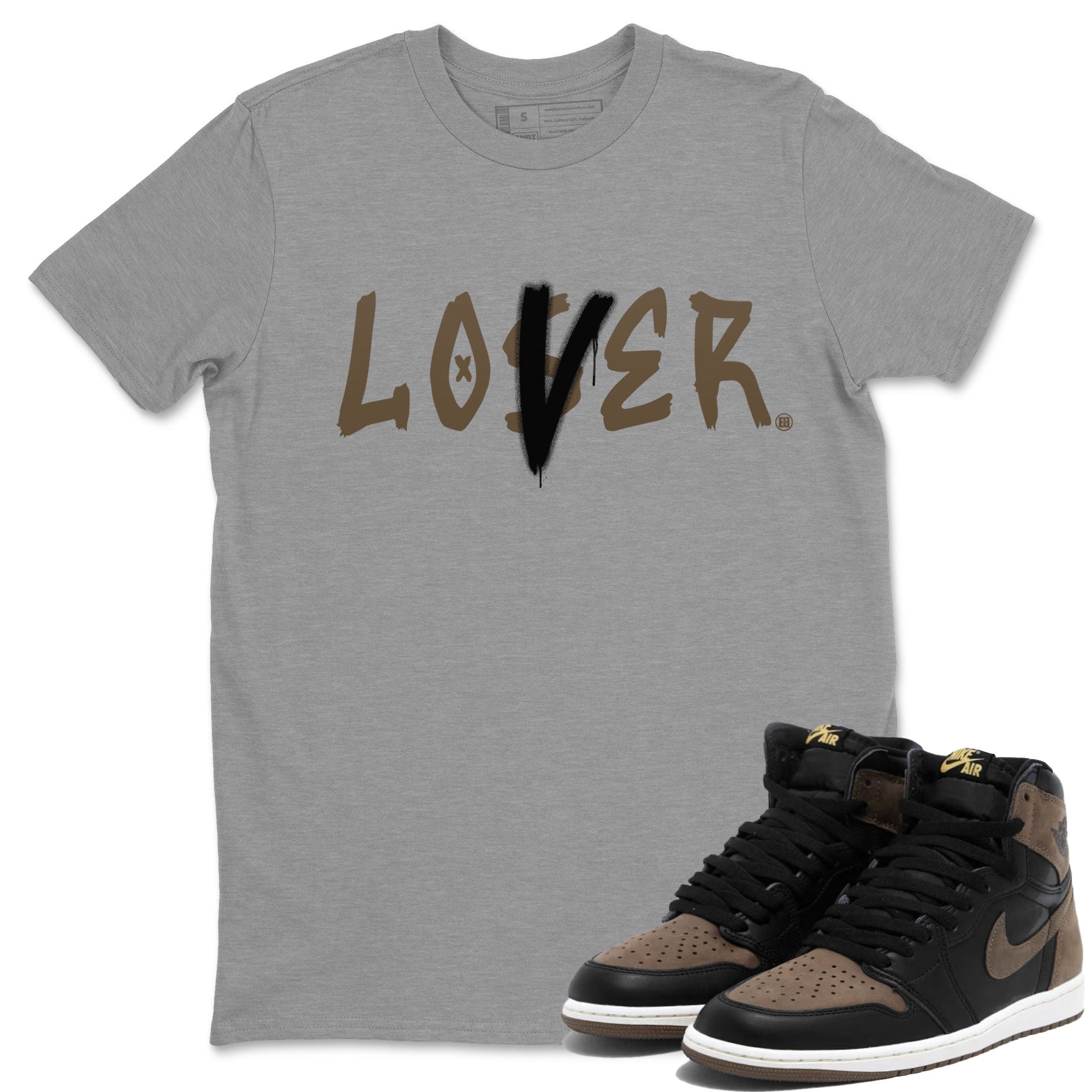 Air Jordan 1 Retro High OG Palomino shirt to match jordans Loser Lover Streetwear Sneaker Shirt Air Jordan 1 Palomino Drip Gear Zone Sneaker Matching Clothing Unisex Heather Grey 1 T-Shirt