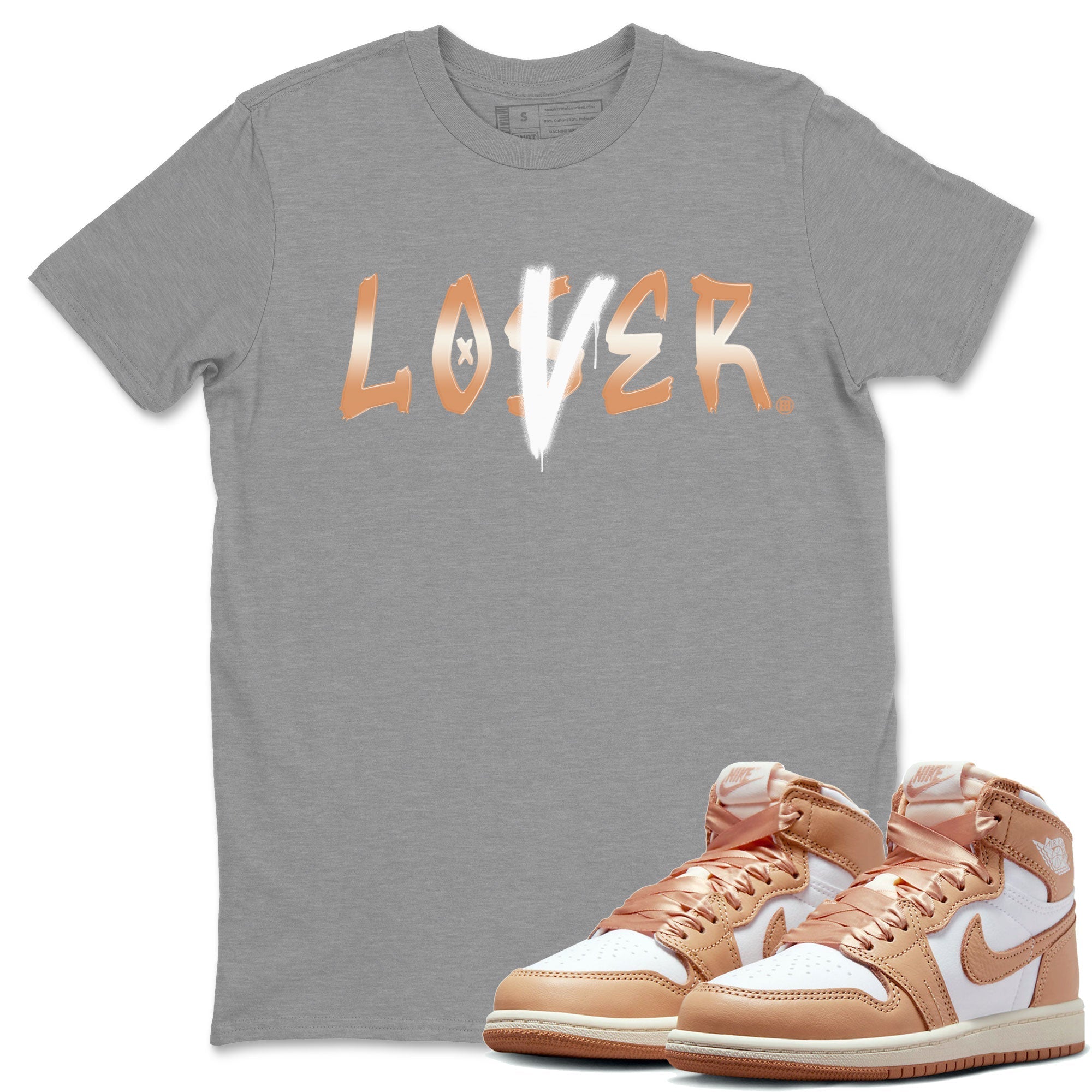Air Jordan 1 Praline shirt to match jordans Loser Lover Streetwear Sneaker Shirt Air Jordan 1 Praline Drip Gear Zone Sneaker Matching Clothing Casual Unisex shirts Heather Grey 1 T-Shirt