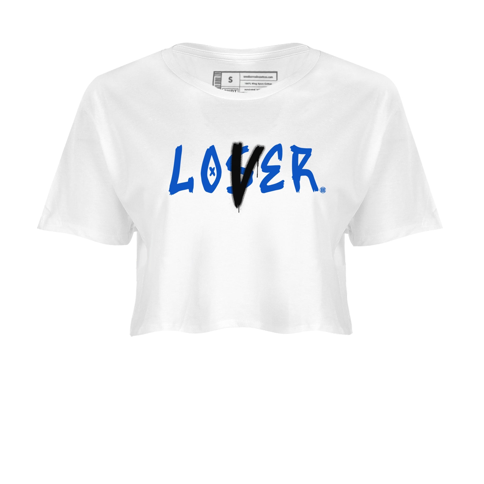 1s Royal Reimagined shirt to match jordans Loser Lover sneaker tees Air Jordan 1 Royal Reimagined Drip Gear Zone Streetbrand Sneaker Matching Tee Cotton T-Shirt White 2 Crop T-Shirt