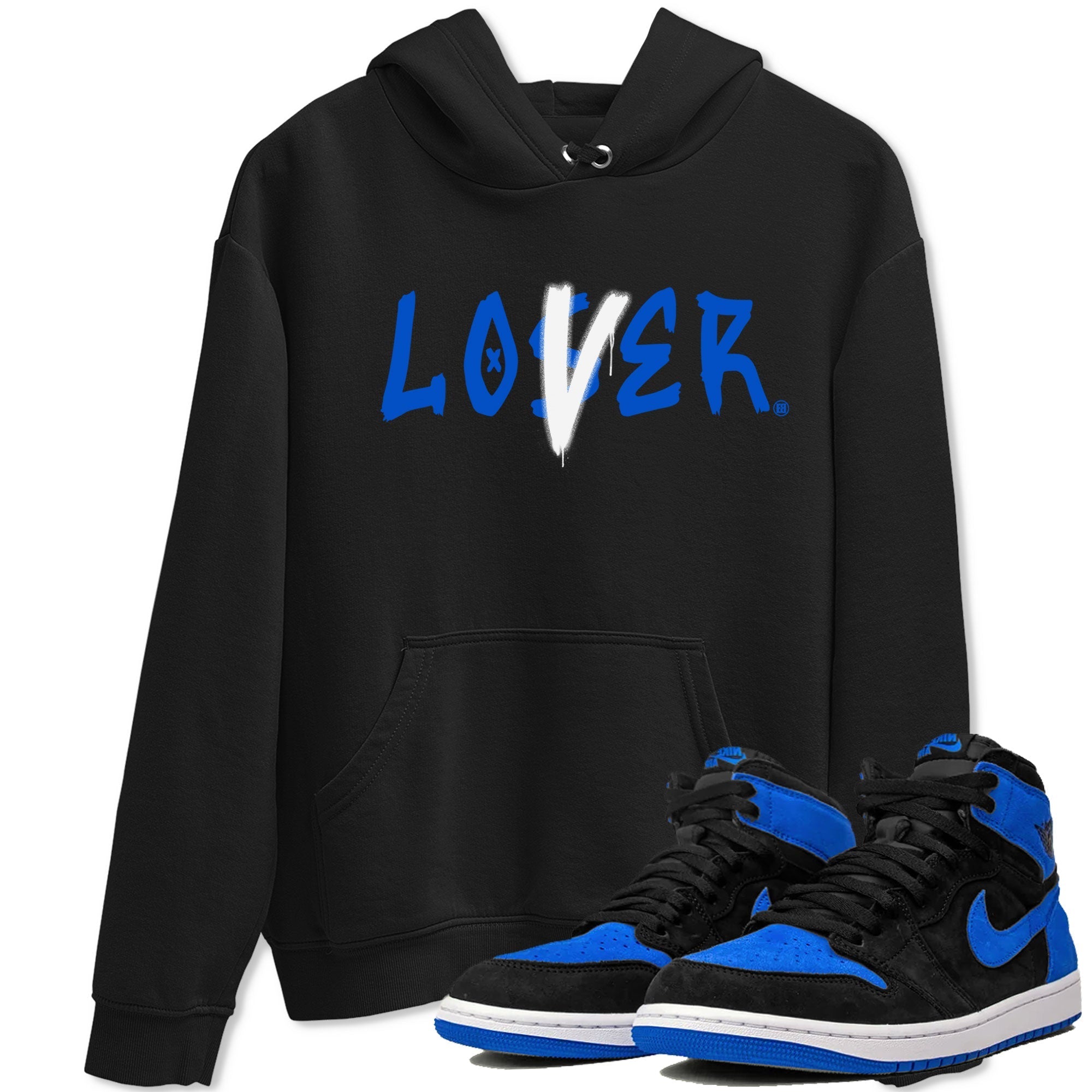 1s Royal Reimagined shirt to match jordans Loser Lover sneaker tees Air Jordan 1 Royal Reimagined Drip Gear Zone Streetbrand Sneaker Matching Tee Cotton T-Shirt Unisex Black 1 T-Shirt