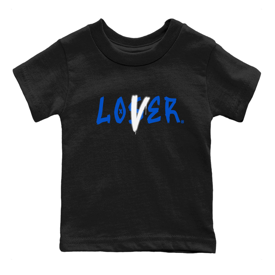 1s Royal Reimagined shirt to match jordans Loser Lover sneaker tees Air Jordan 1 Royal Reimagined Drip Gear Zone Streetbrand Sneaker Matching Tee Cotton T-Shirt Baby Toddler Black 2 T-Shirt